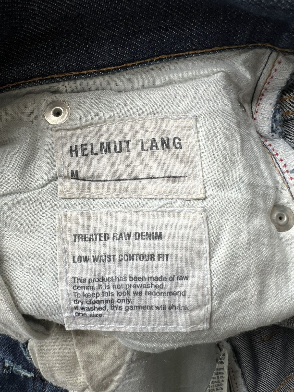 Helmut Lang 1998 Helmut Lang Treat Raw Denim Low Waist Contour Fit Jeans Size US 28 / EU 44 - 8 Thumbnail