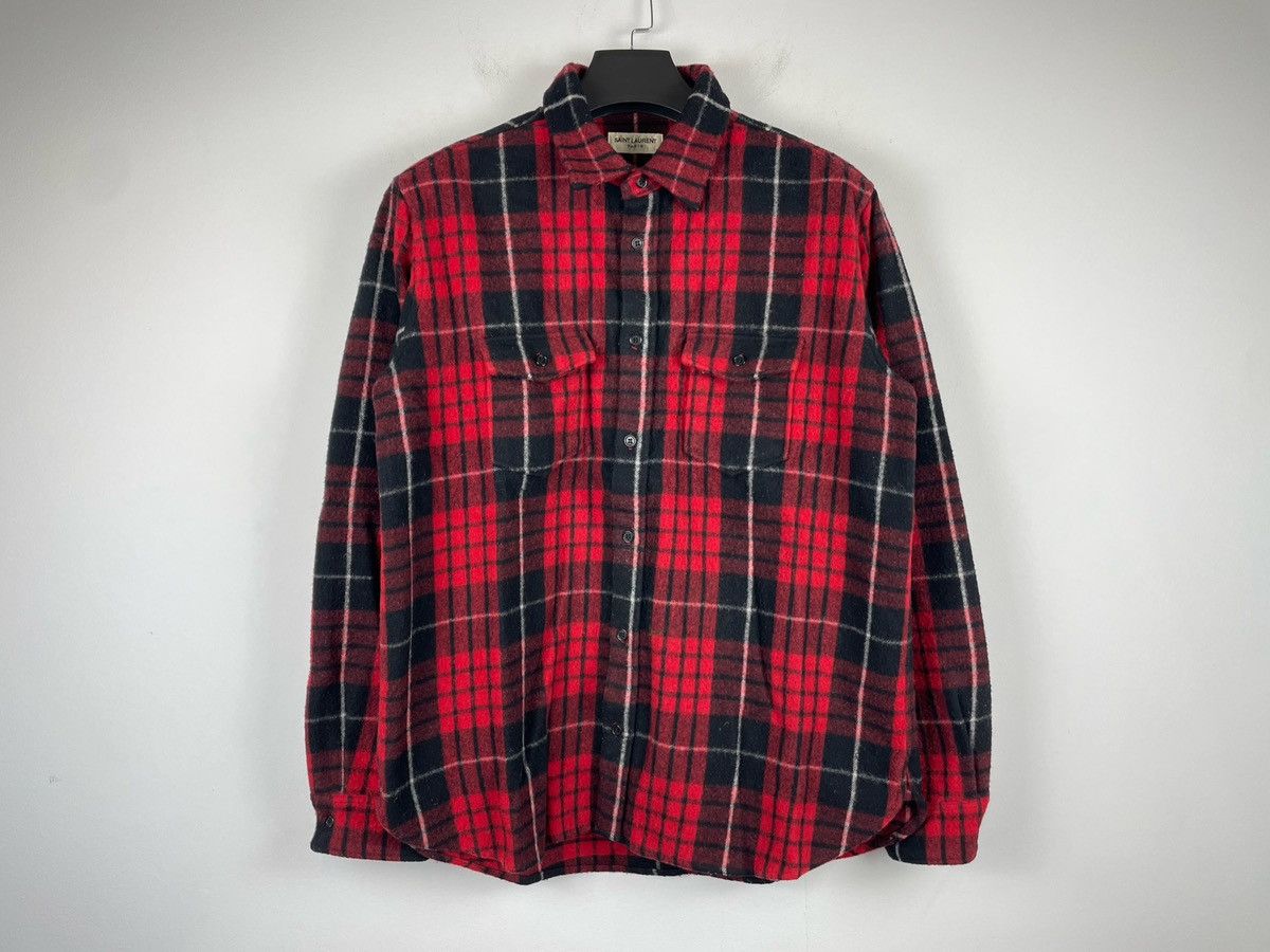 Saint Laurent Paris Saint Laurent Pairs SLP SS18 Flannel Plaid Shirt Size US M / EU 48-50 / 2 - 5 Thumbnail