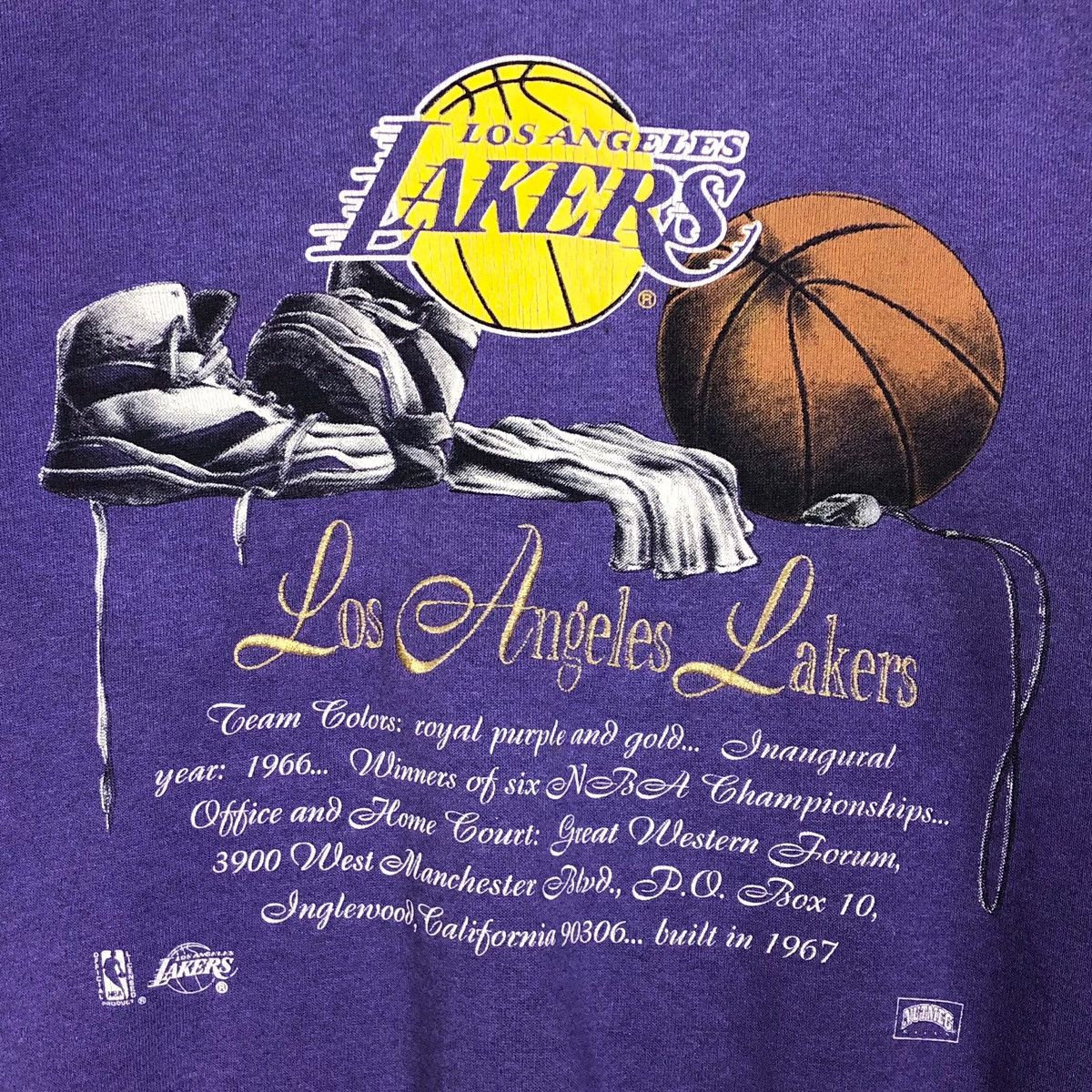 NBA Vintage 90s NBA Los Angeles Lakers Crewneck Sweatshirt Size US L / EU 52-54 / 3 - 6 Thumbnail