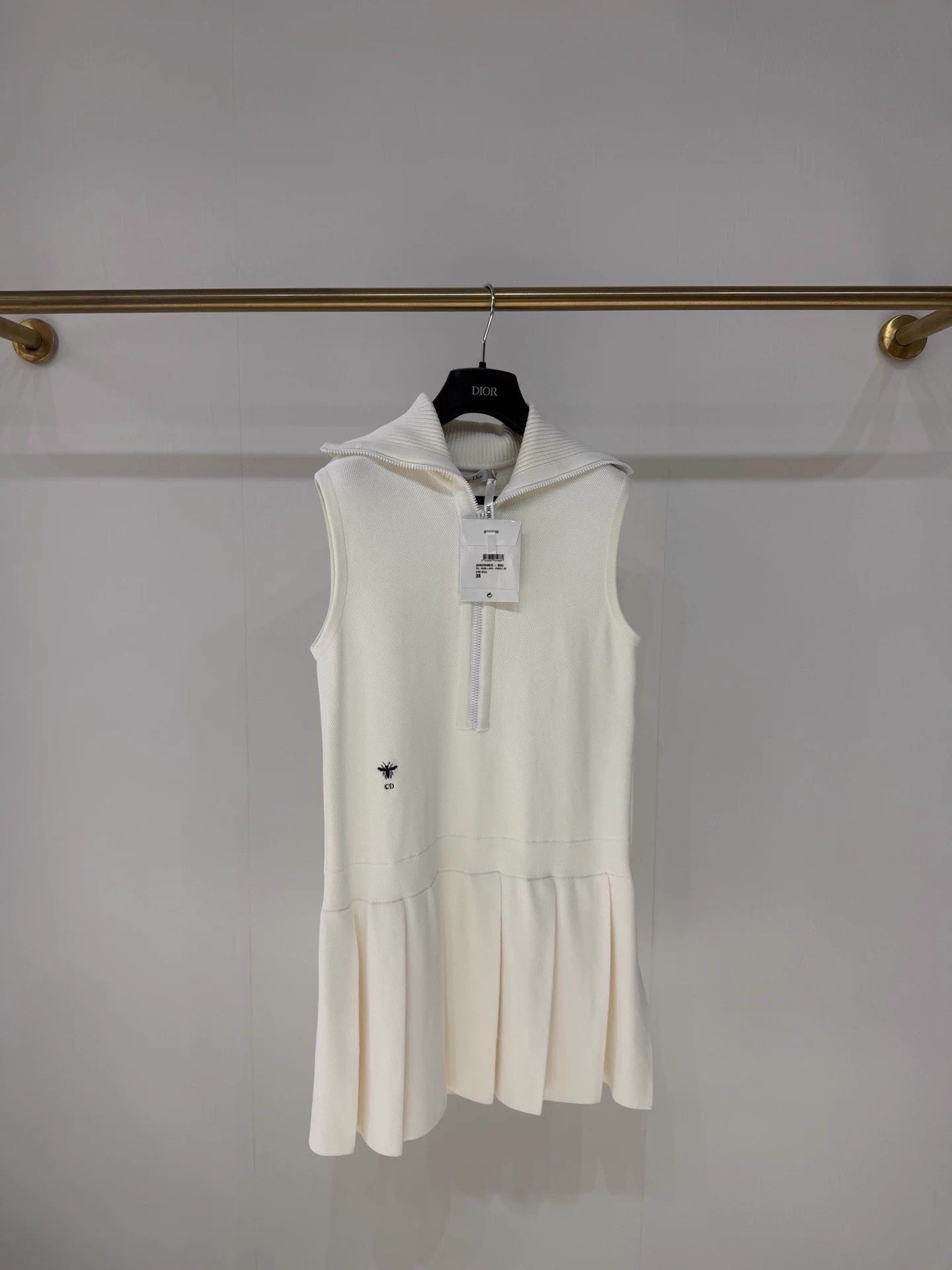 Dior Bees Polo Pleated Dress Women's New With Tags
