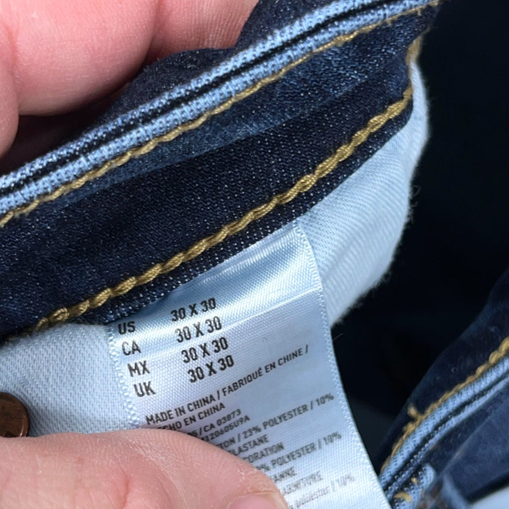 American Eagle Outfitters American Eagle Outfitters Jeans Men 30x30 Slim Fit Straight Leg Dark Wash Flex Whiskered B9 Size US 30 / EU 46 - 5 Thumbnail