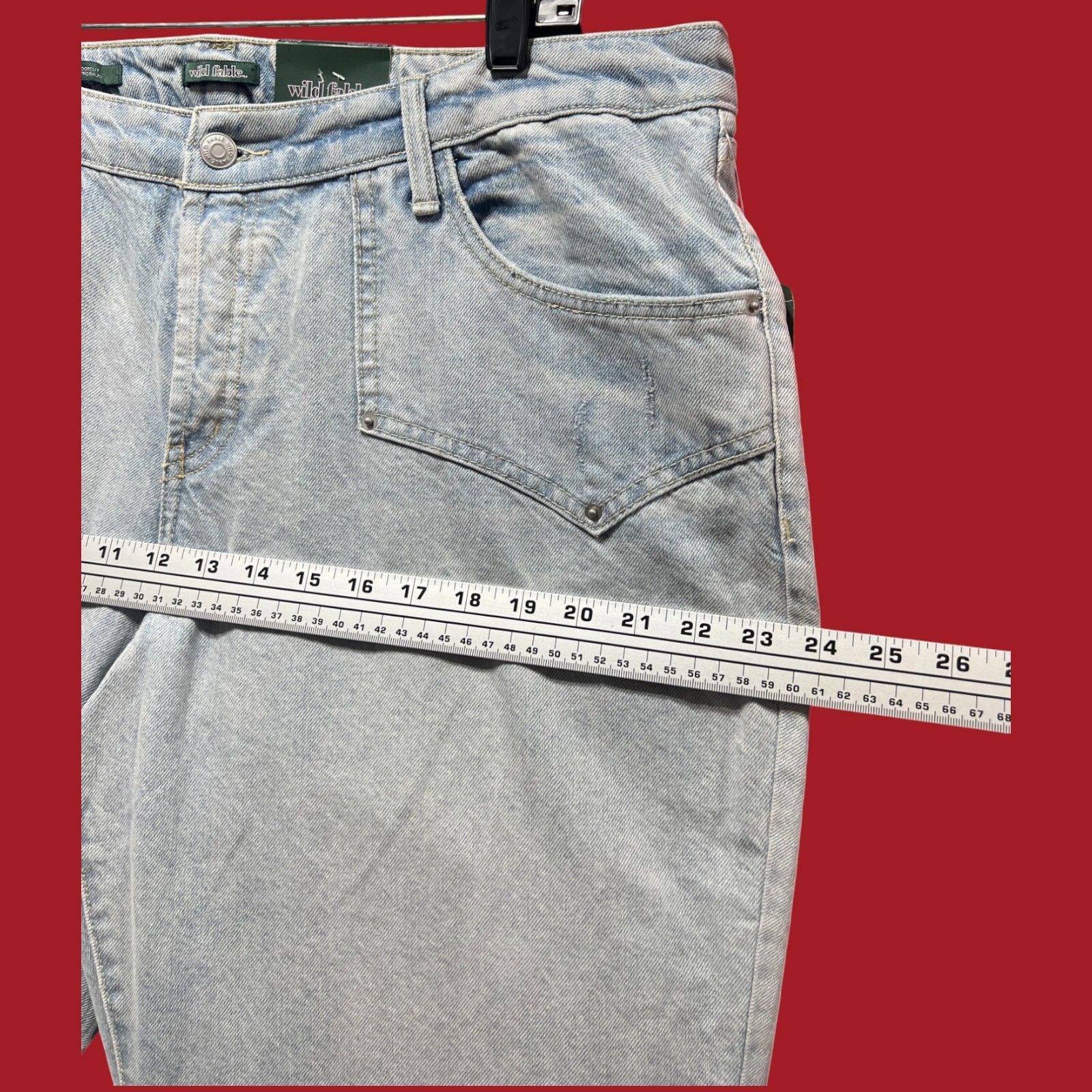 Other Wild Fable - Women's Low-Rise Bootcut Baggy Jeans - Light Bl Size 39" - 6 Thumbnail
