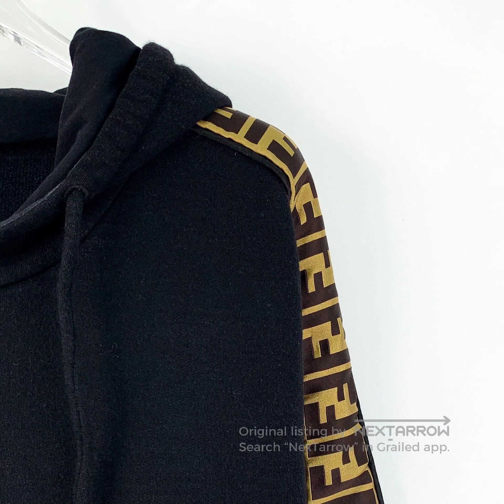 Fendi black logo hoodie with yellow details. Size US L / EU 52-54 / 3 - 3 Thumbnail