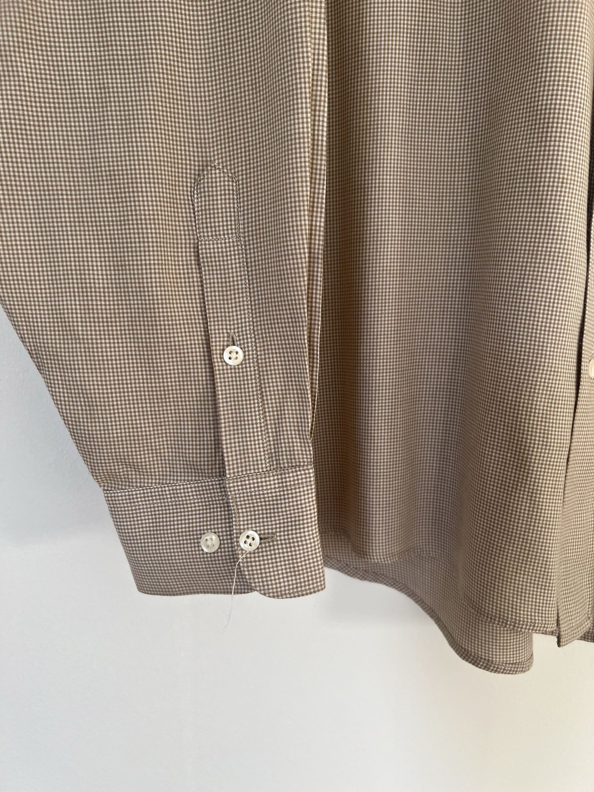 Yves Saint Laurent Vintage YSL Mini Check Dress Shirt Size US XL / EU 56 / 4 - 6 Thumbnail