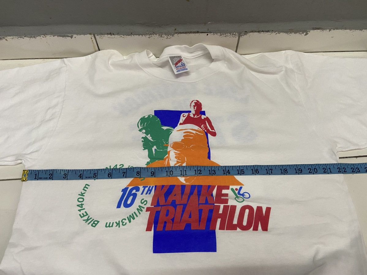 Vintage VINTAGE KAIKE TRIATHLON 16TH 1996 TEE SHIRT Size US L / EU 52-54 / 3 - 10 Thumbnail
