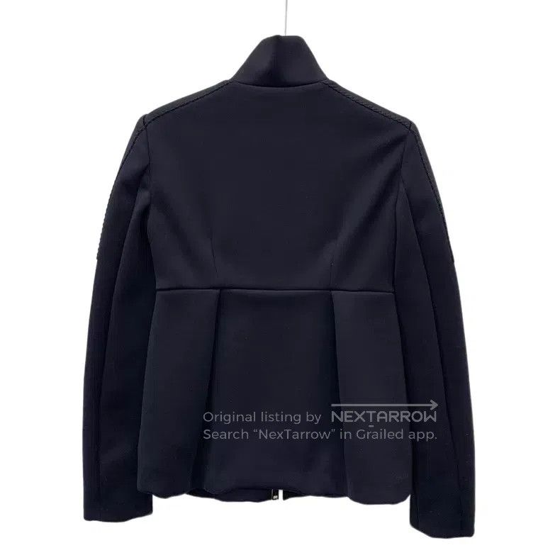 Prada Prada Black stand-up collar zipper long-sleeved slim jacke Size US M / EU 48-50 / 2 - 2 Thumbnail