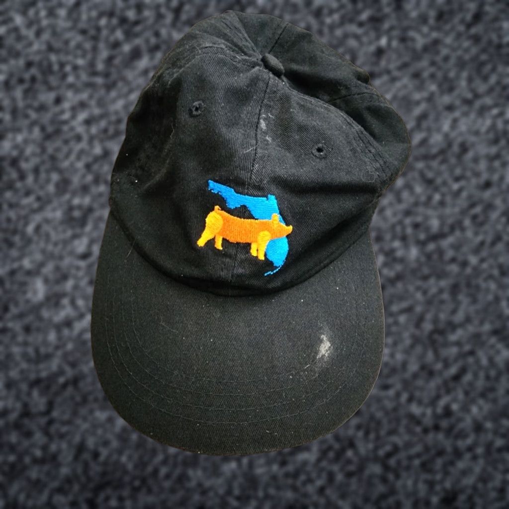 Vintage Sunglo Feeds Cow Adjustable Black Baseball Cap Hat Mens Size ONE SIZE - 1 Thumbnail