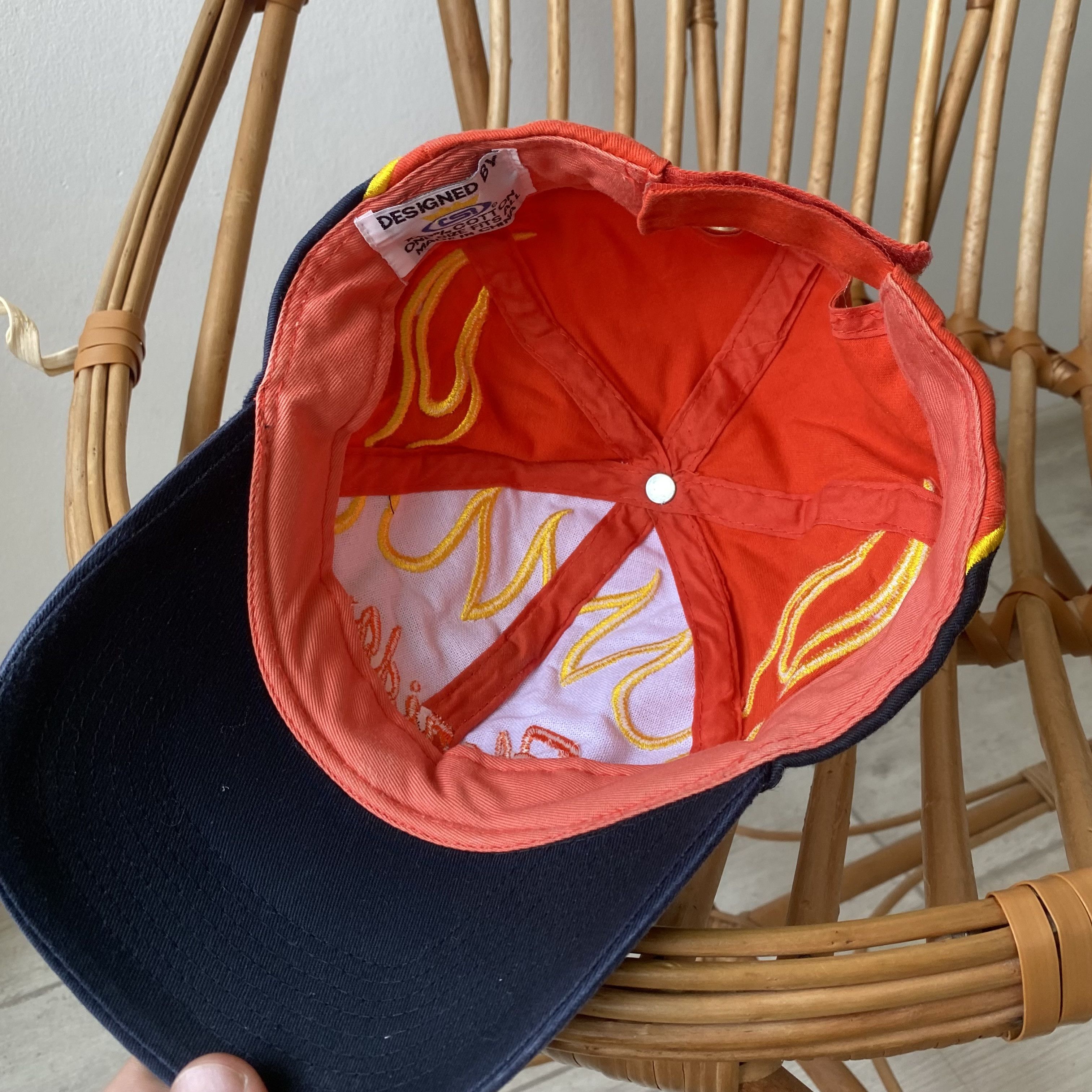 Formula 1 🔥90's Vintage Flame Cap Y2K Fire Opium Travis Scott Style Size ONE SIZE - 6 Thumbnail