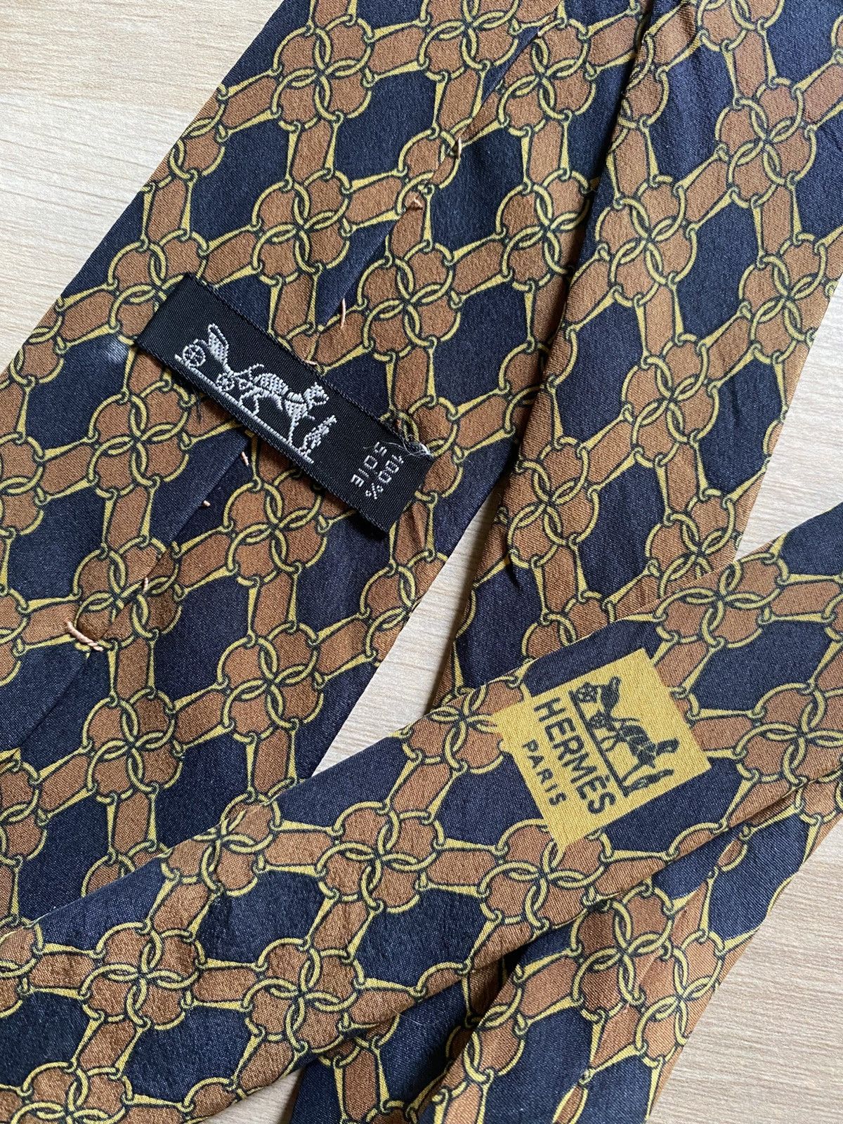 Hermes Vintage Hermes Silk Tie Size ONE SIZE - 2 Thumbnail