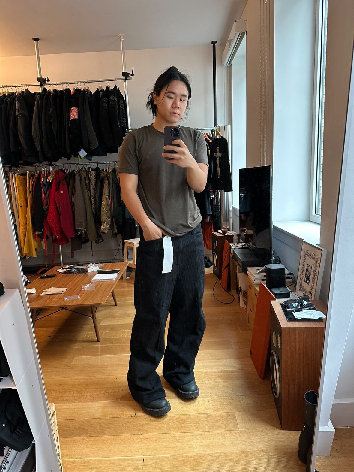 KOZABURO AW22 Overdyed Sashiko 3D Tailored Trousers Size US 32 / EU 48 - 11 Thumbnail