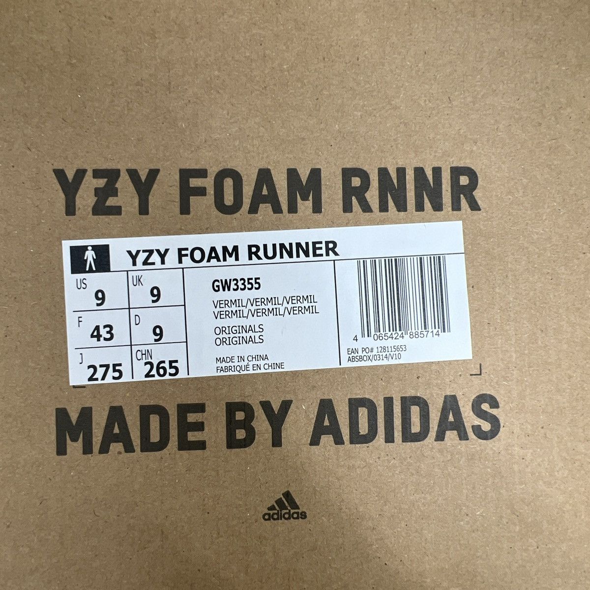 Adidas Yeezy foam runner vermillion Size US 9 / EU 42 - 7 Thumbnail
