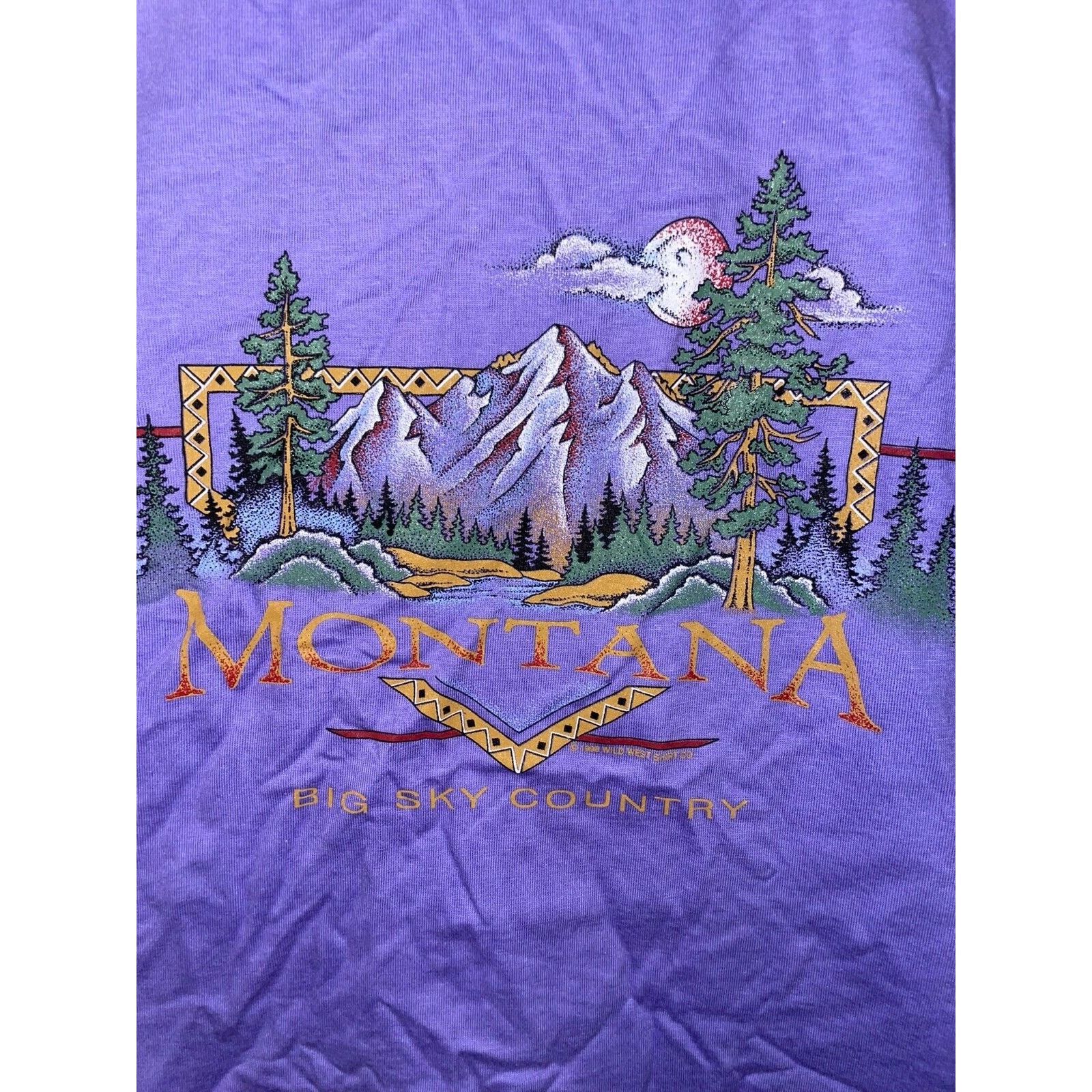 Jerzees Vintage Montana Mountains Shirt Last best Place Tee VTG 90s Size US L / EU 52-54 / 3 - 2 Thumbnail