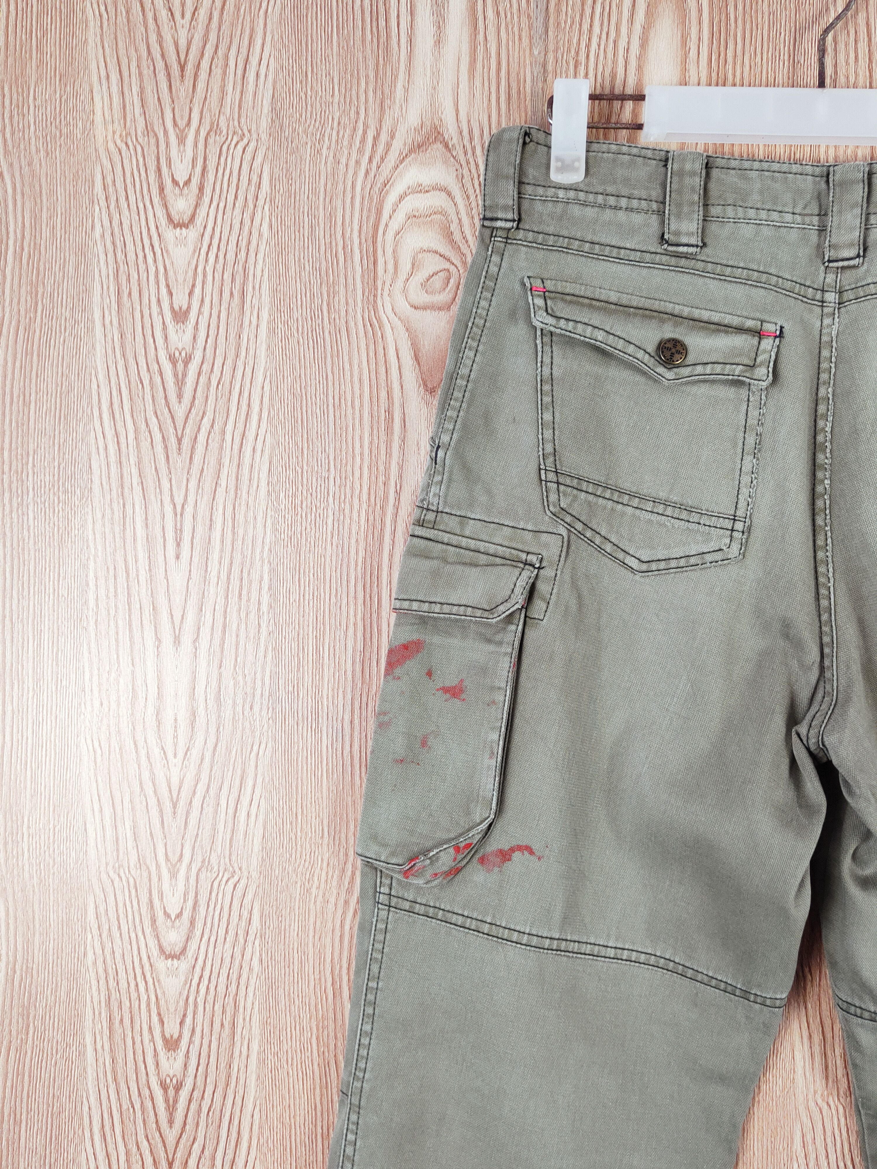Japanese Brand Jawin Green Faded Multipocket Tactical Cargo Pants #W860 Size US 30 / EU 46 - 9 Thumbnail