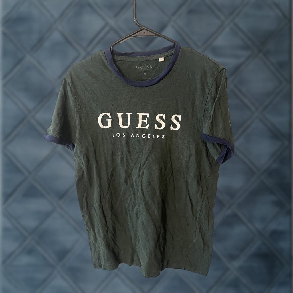 Guess Guess T-Shirt Mens Medium Green Graphic Logo Crew Neck Pullover Stretch Casual Size US M / EU 48-50 / 2 - 1 Thumbnail