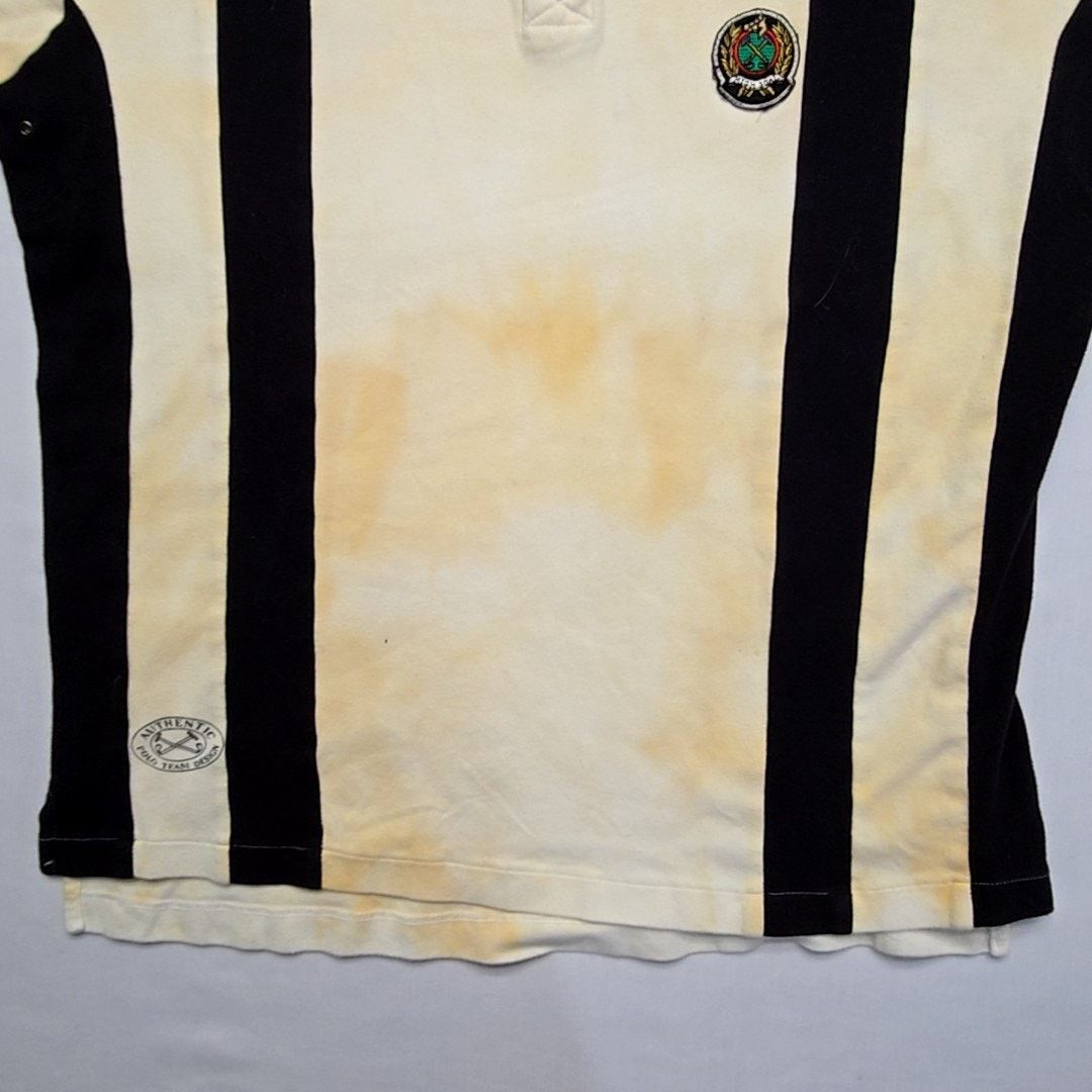 Vintage Vintage Polo Team Polo L Distressed Striped Beige Shirt Size US L / EU 52-54 / 3 - 2 Thumbnail