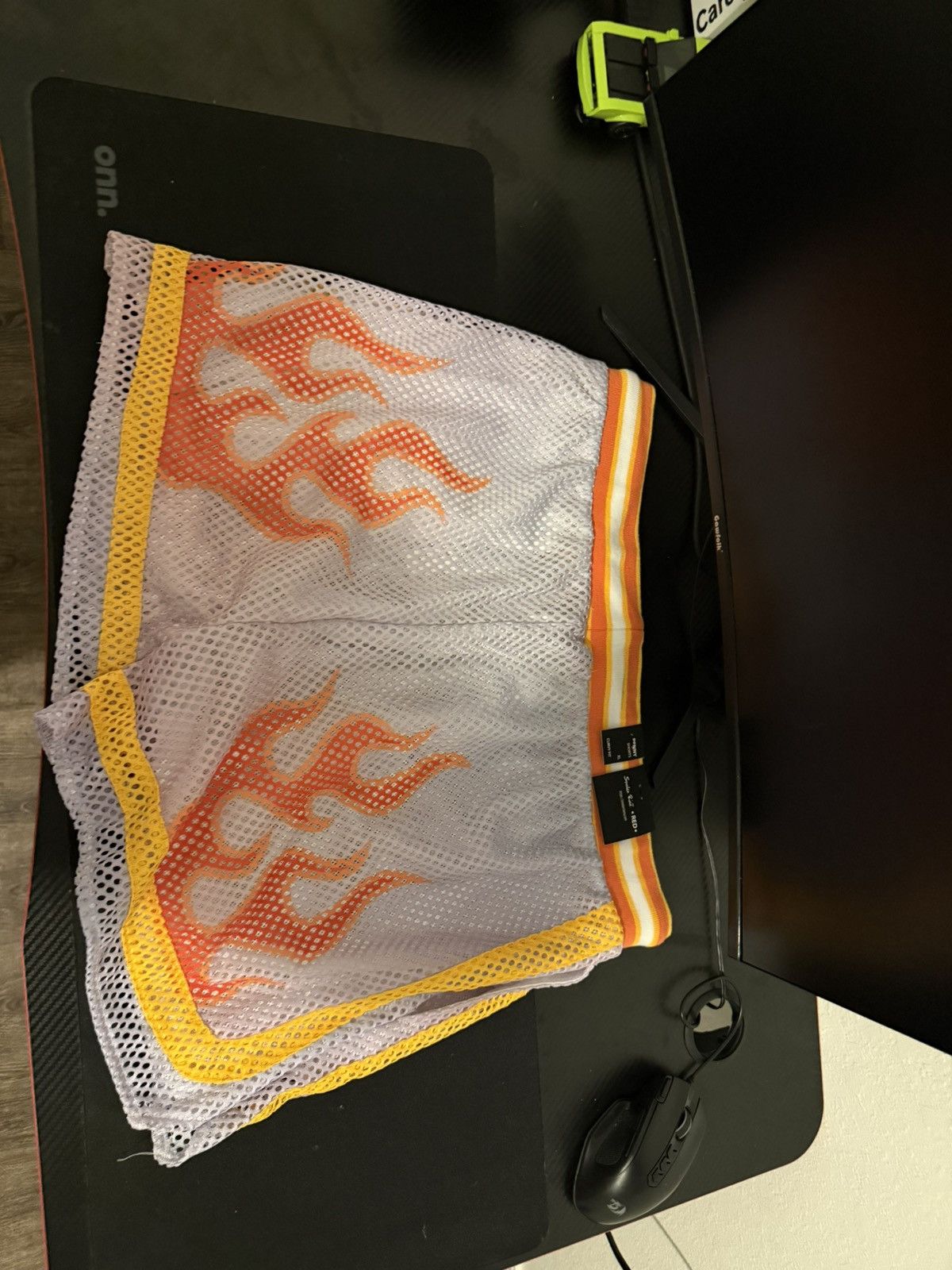 Other 🔥 Flame Mesh Shorts | Retro Streetwear | Size XL Size US 26 / EU 42 - 1 Thumbnail