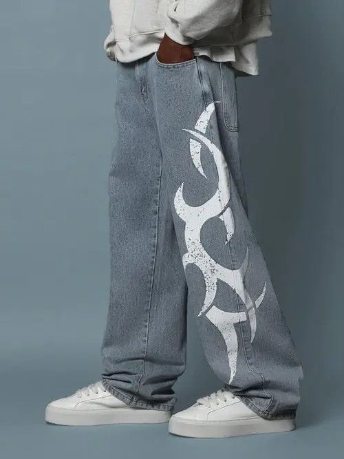 Japanese Brand Akimoto x Yura Loose Fit BioHazard Graphic Jeans Size US 32 / EU 48 - 1 Thumbnail