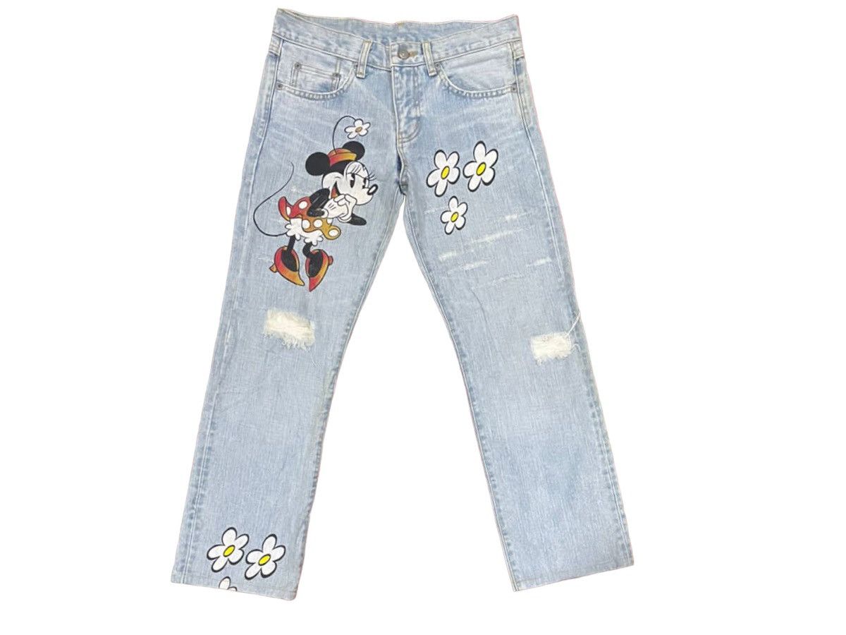 If Six Was Nine × Le Grande Bleu (L.G.B.) Disney x International World Jeans Japan Painter Minnie Jean Size US 32 / EU 48 - 2 Thumbnail
