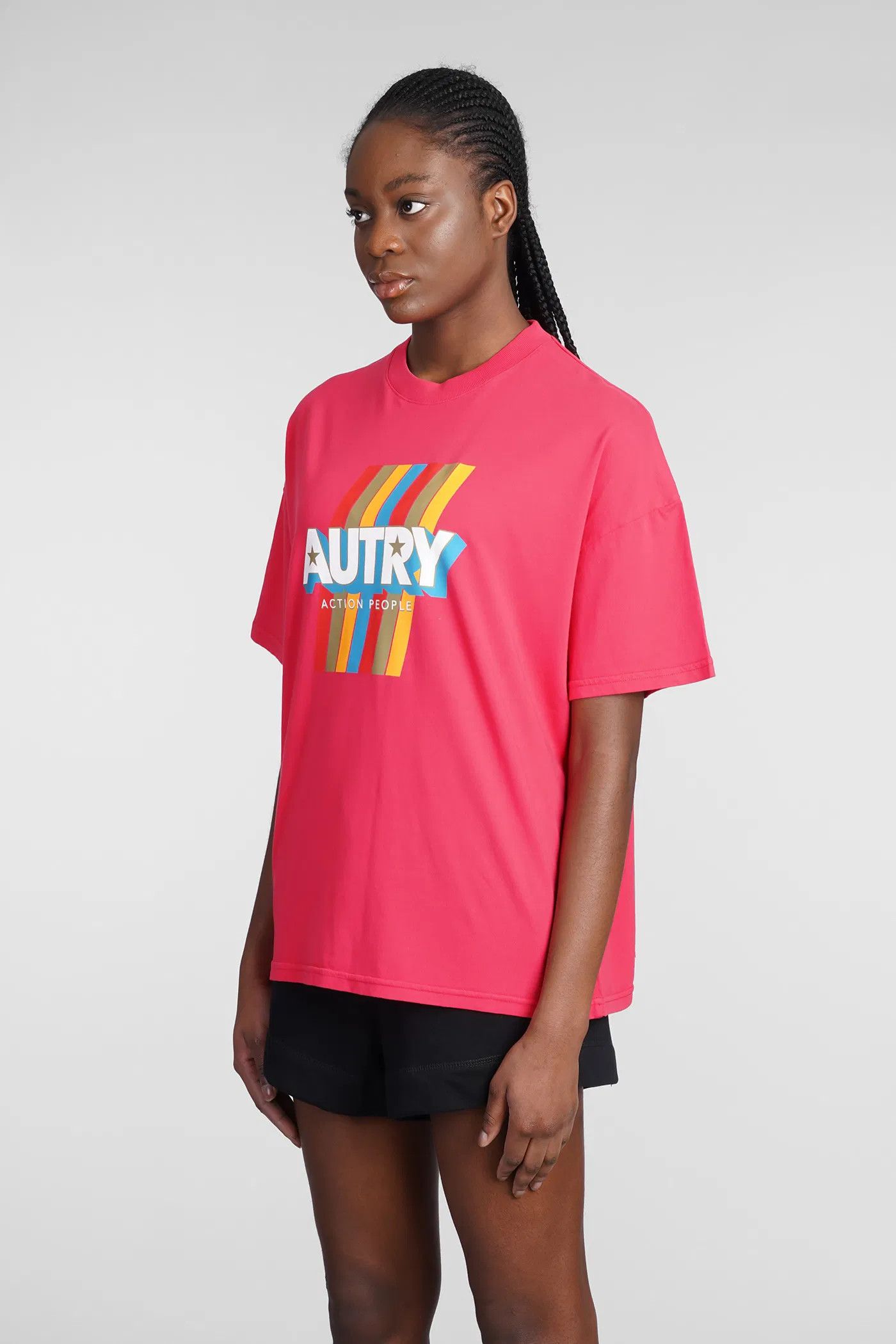 AUTRY o1y0725 Crewneck T-Shirt in Red Size XS / US 0-2 / IT 36-38 - 2 Thumbnail