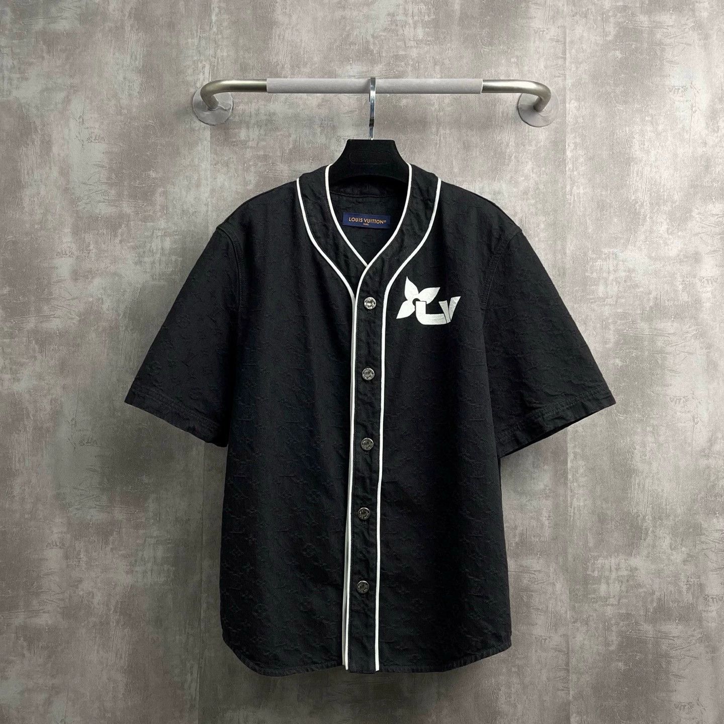 Louis Vuitton Louis Vuitton Black Denim Short Sleeve Shirt - dmc Size US S / EU 44-46 / 1 - 1 Thumbnail