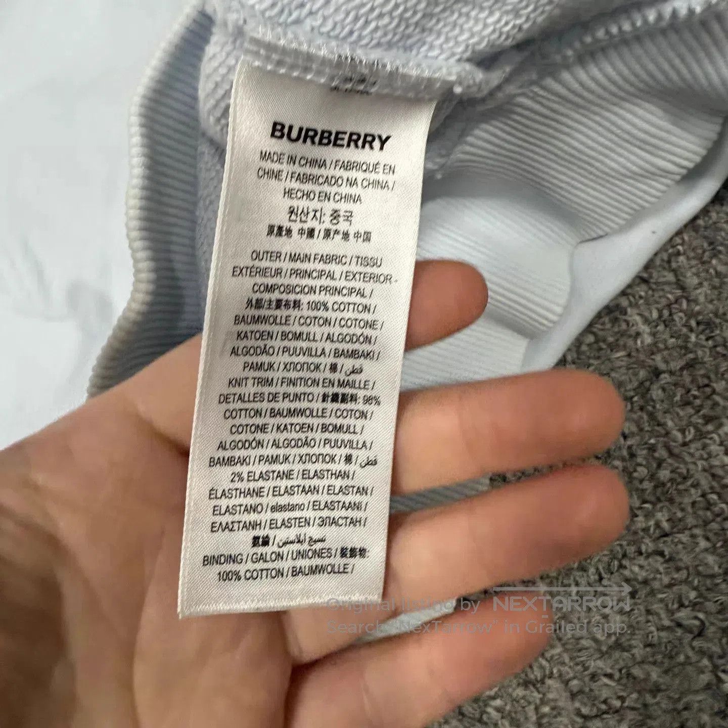 Burberry Blue Hoodie with Drawstring and Front Pocket . Size US M / EU 48-50 / 2 - 2 Thumbnail
