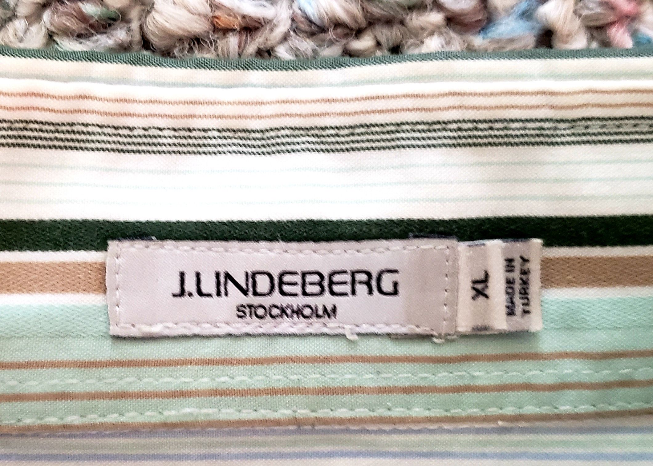 J.Lindeberg unusual striped shirt XL J Lindeberg cotton green Size US XL / EU 56 / 4 - 6 Thumbnail