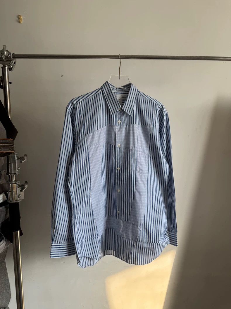 Comme des Garcons Comme Des Garcons Striped Patchwork Shirt Size M / US 6-8 / IT 42-44 - 1 Thumbnail