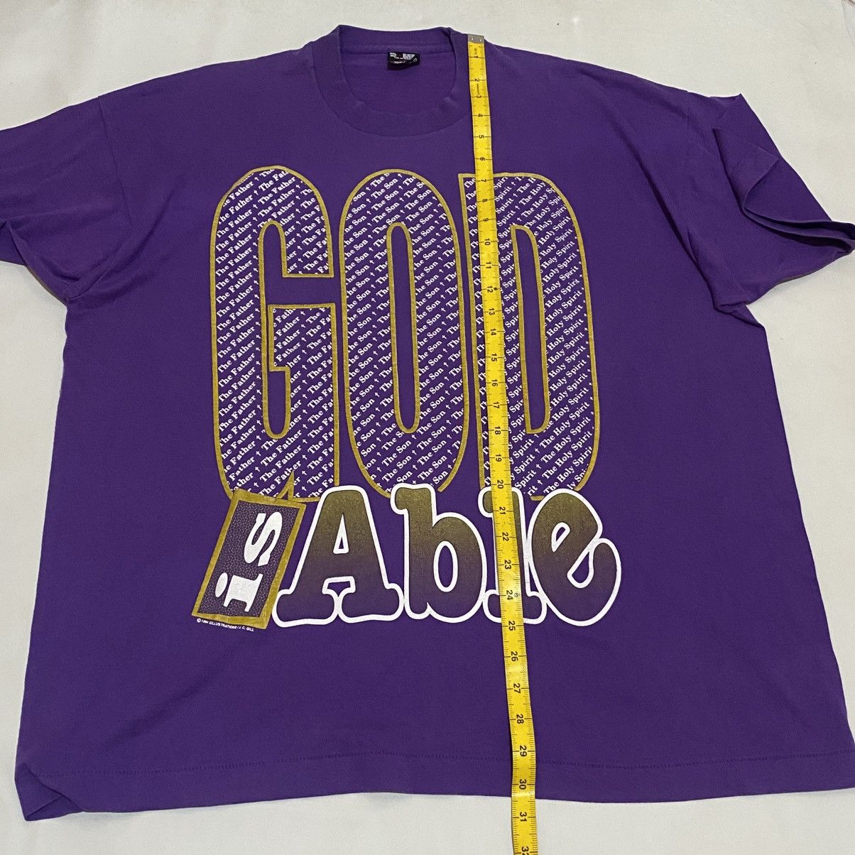 Fruit Of The Loom Vintage God is able shirt rare jesus tee Size US XXL / EU 58 / 5 - 7 Thumbnail