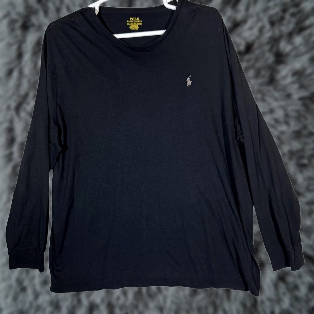 Polo Ralph Lauren Polo Ralph Lauren Shirt Mens 2XL Black Classic Fit Long Sleeve Crewneck Pony Tee Size US XXL / EU 58 / 5 - 1 Thumbnail