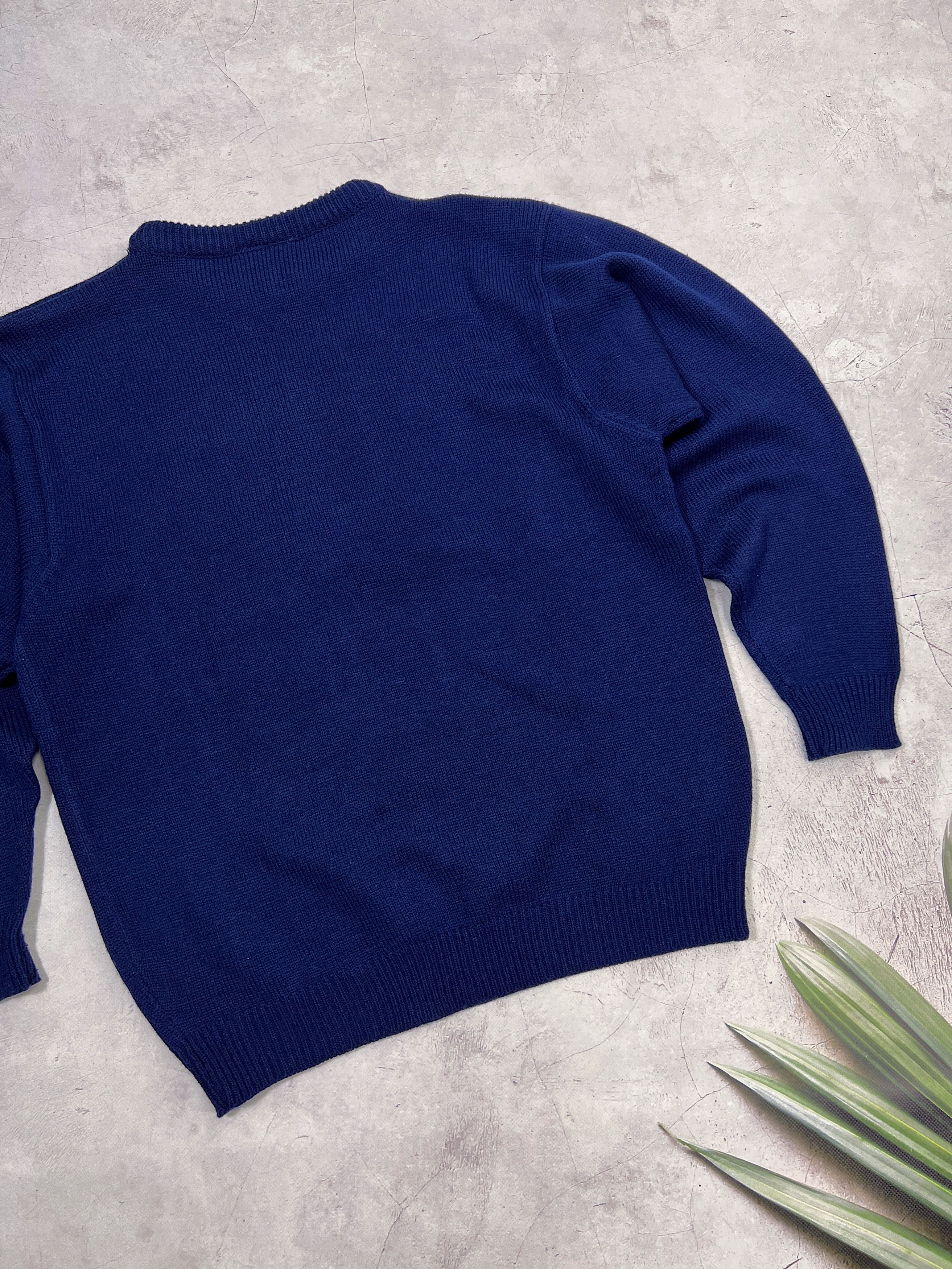Hugo Boss × Vintage Vintage Hugo Boss Knit Sweater Embroidered Big Logo Size US M / EU 48-50 / 2 - 16 Thumbnail