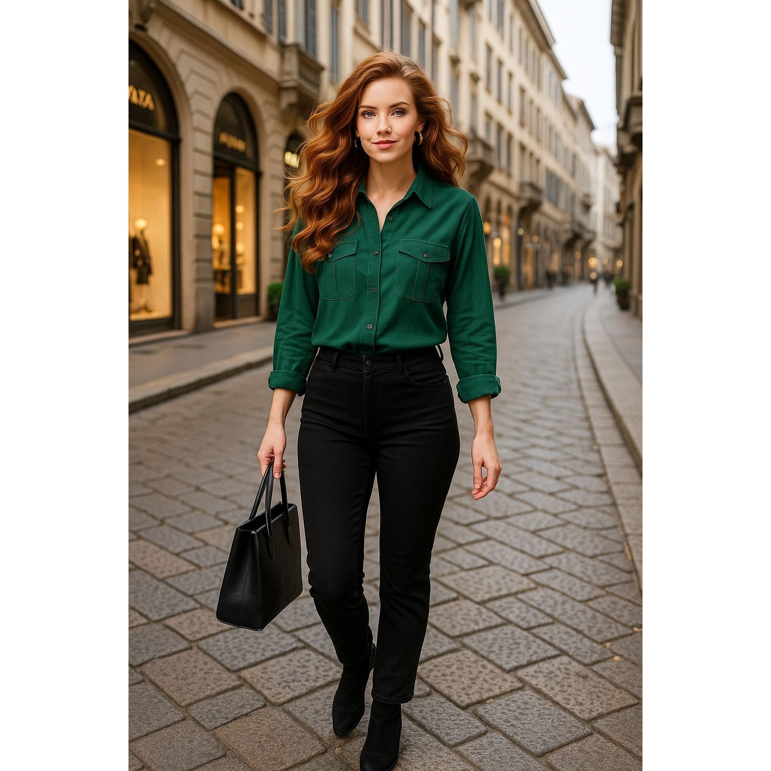 Other Anna And Frank Size S Vintage Green Silk Shirt Pocket Front Size S / US 4 / IT 40 - 1 Thumbnail