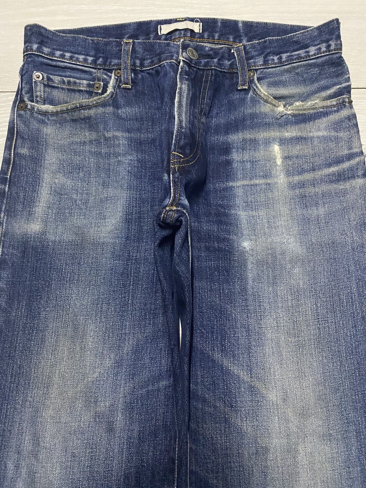 Uniqlo Vintage Japanese Uniqlo Faded Wash Destroy Slim Jeans Size US 30 / EU 46 - 3 Thumbnail