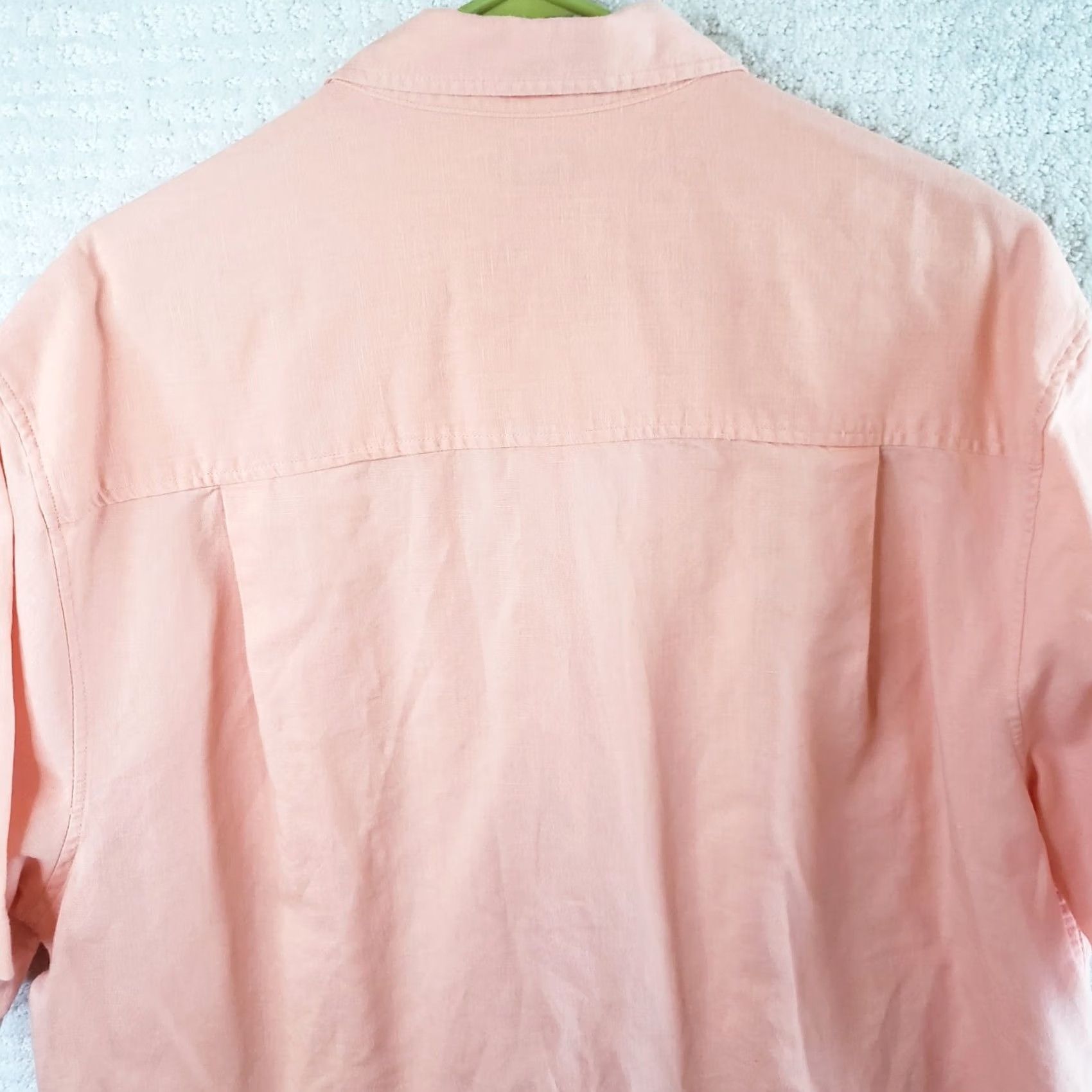Madison Madison Clothing Co. Mens Shirt XL Coral Short Sleeve Button Down Linen Cotton Casual Size US XL / EU 56 / 4 - 7 Thumbnail