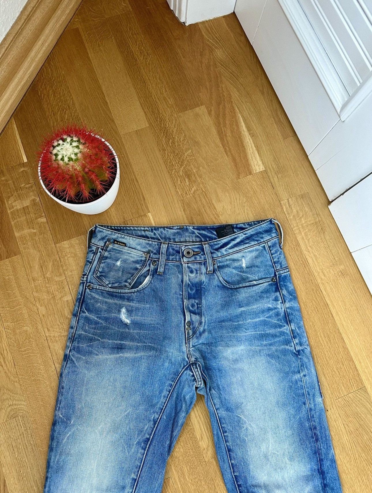 G-Star Vintage Washed Flared Gstar Pants Denim Y2K Size US 29 - 5 Thumbnail