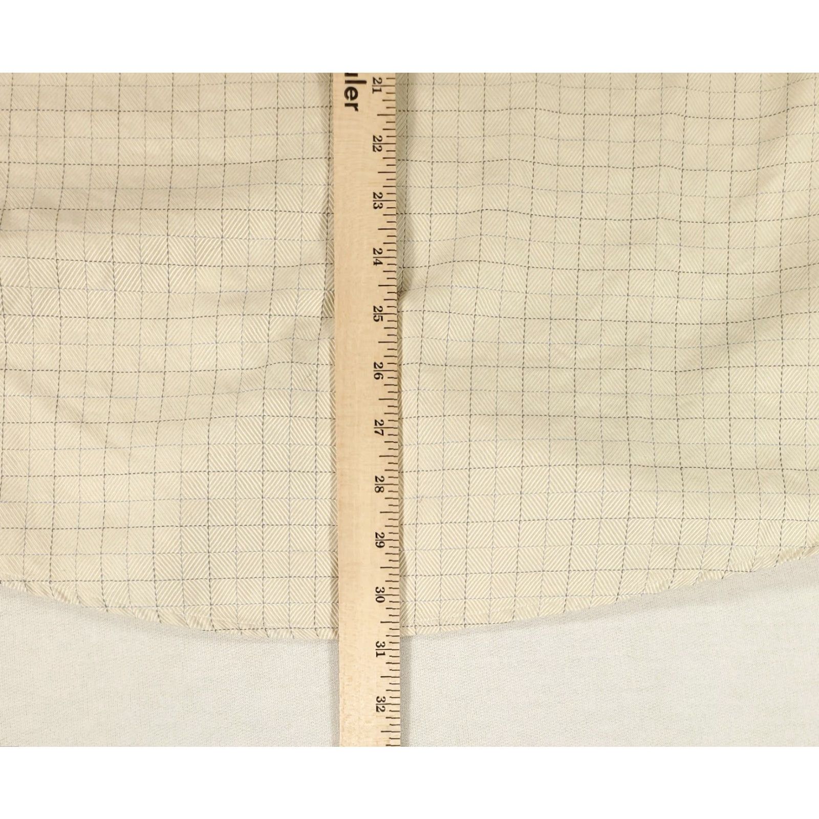 Eton ETON Button-Down Shirt Mens XXL Beige Yellow Black Check Overstitch Long Sleeve Regular Collar Shirt Size US XXL / EU 58 / 5 - 6 Thumbnail