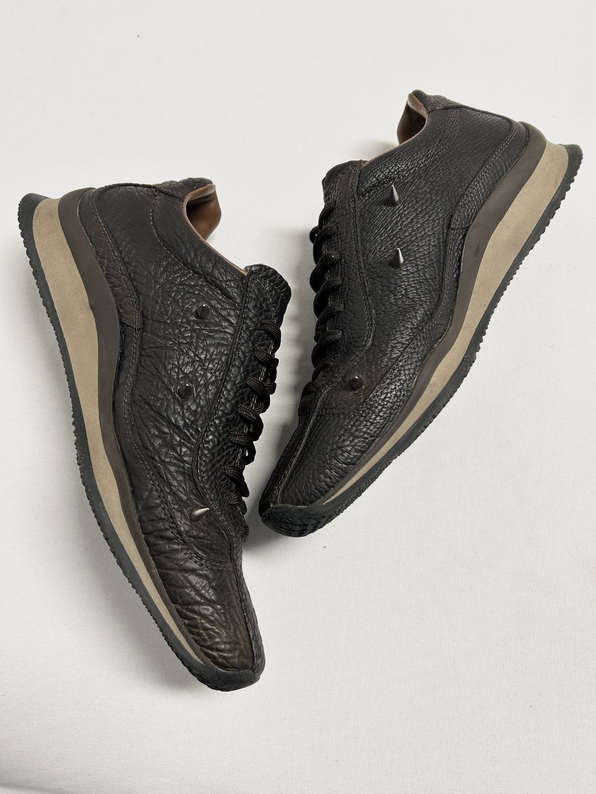 Prada 2004 Spiked Leather Sneakers Size US 10 / EU 43 - 3 Thumbnail