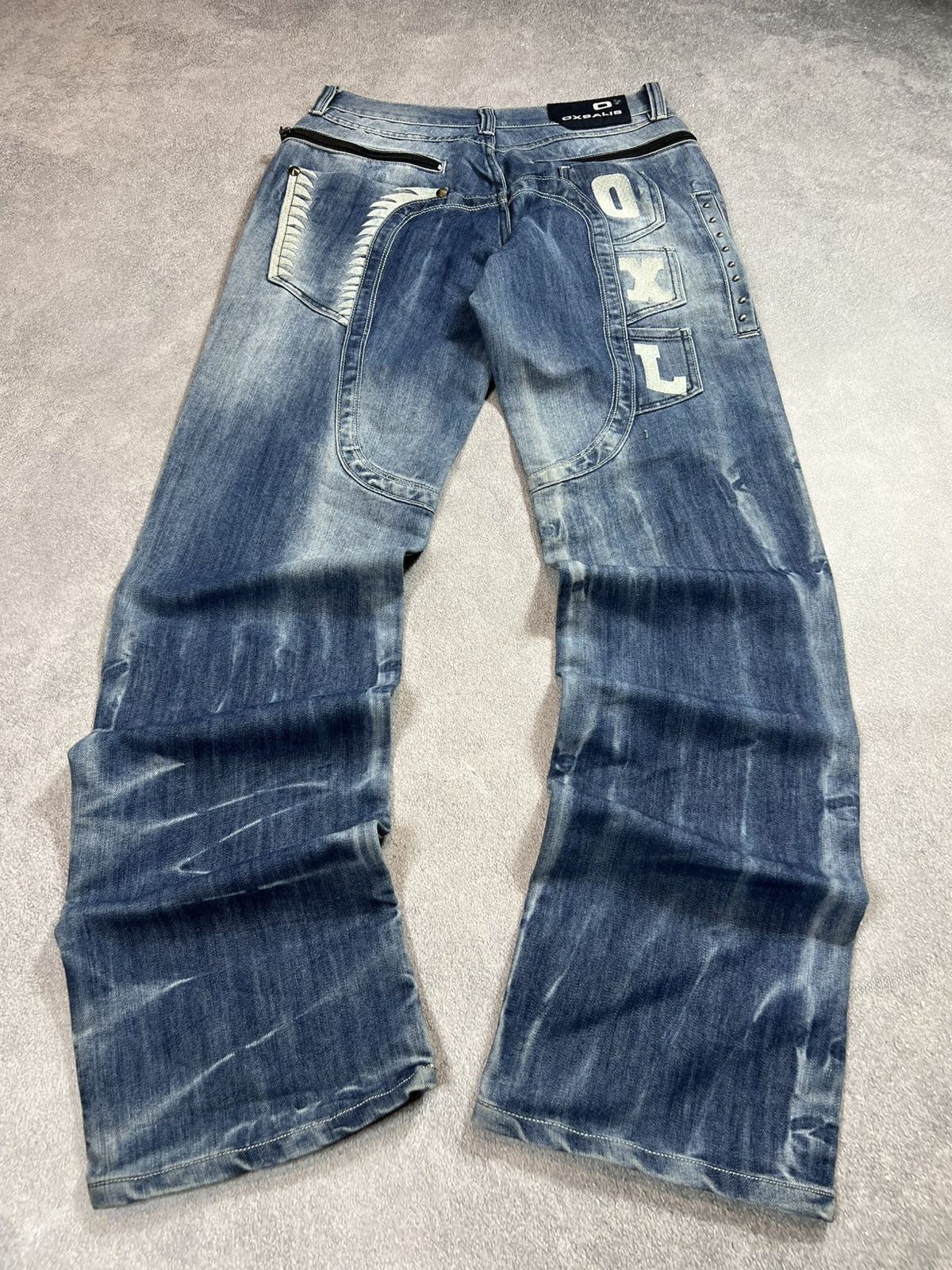Japanese Brand VTG Sexy Rick Owens Style Diesel Japanese Washed Baggy Jeans Size US 31 - 2 Thumbnail