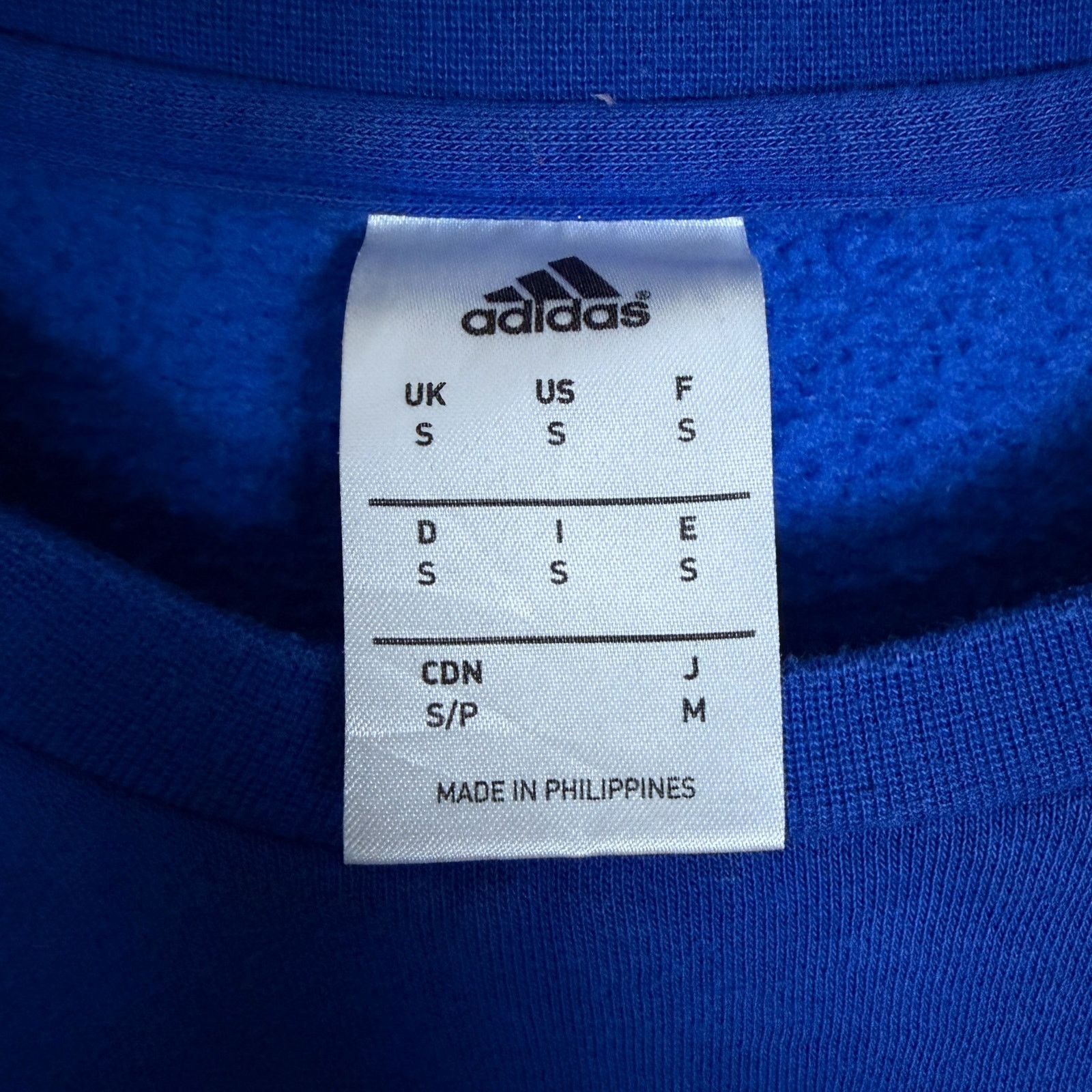Adidas Adidas Blue & White 3 Stripe Training Athletic Sweatshirt S Size US S / EU 44-46 / 1 - 5 Thumbnail