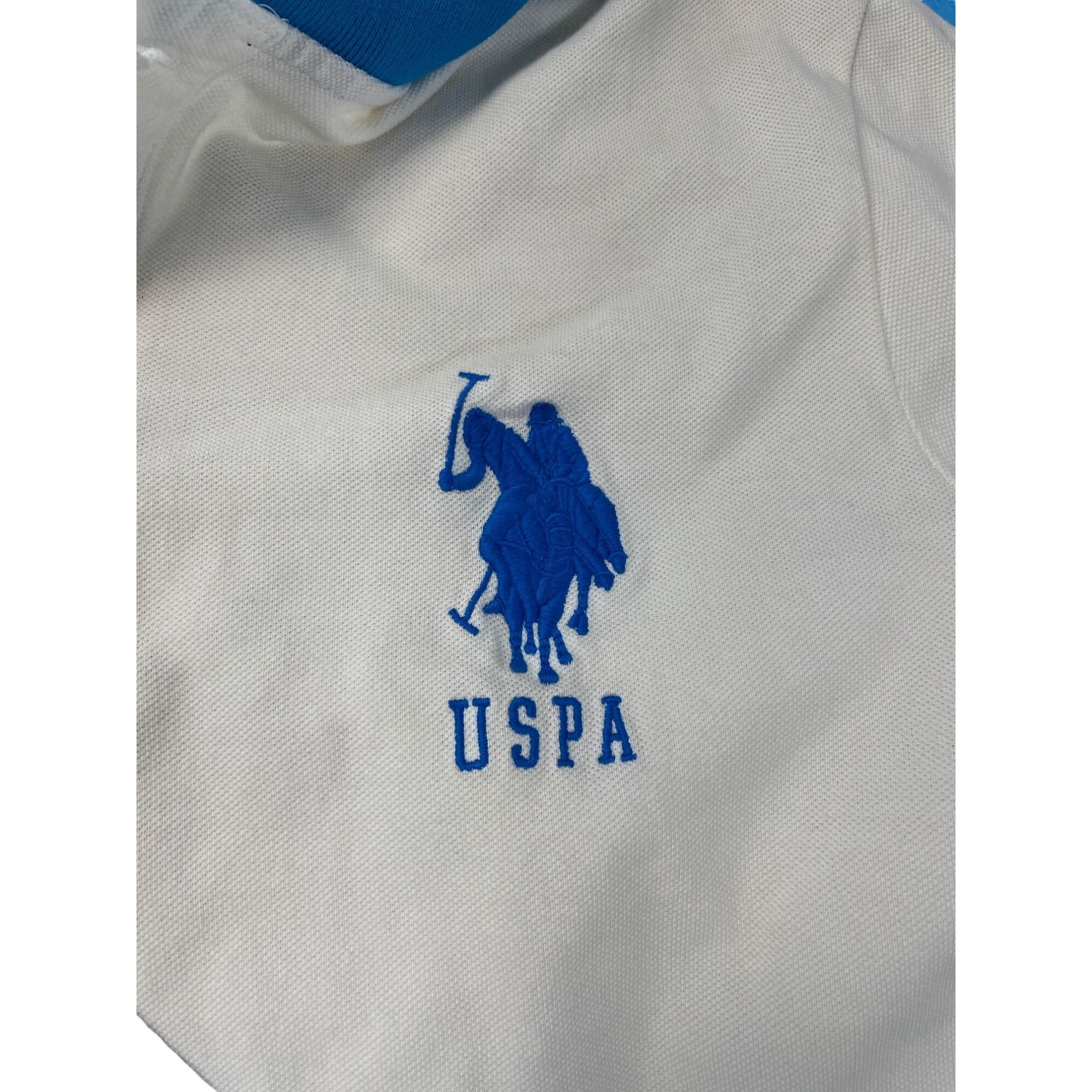 U.S. Polo Assn. US Polo Mens white blue Polo Golf Shirt Size XL SKU 9303 Size US XL / EU 56 / 4 - 8 Thumbnail