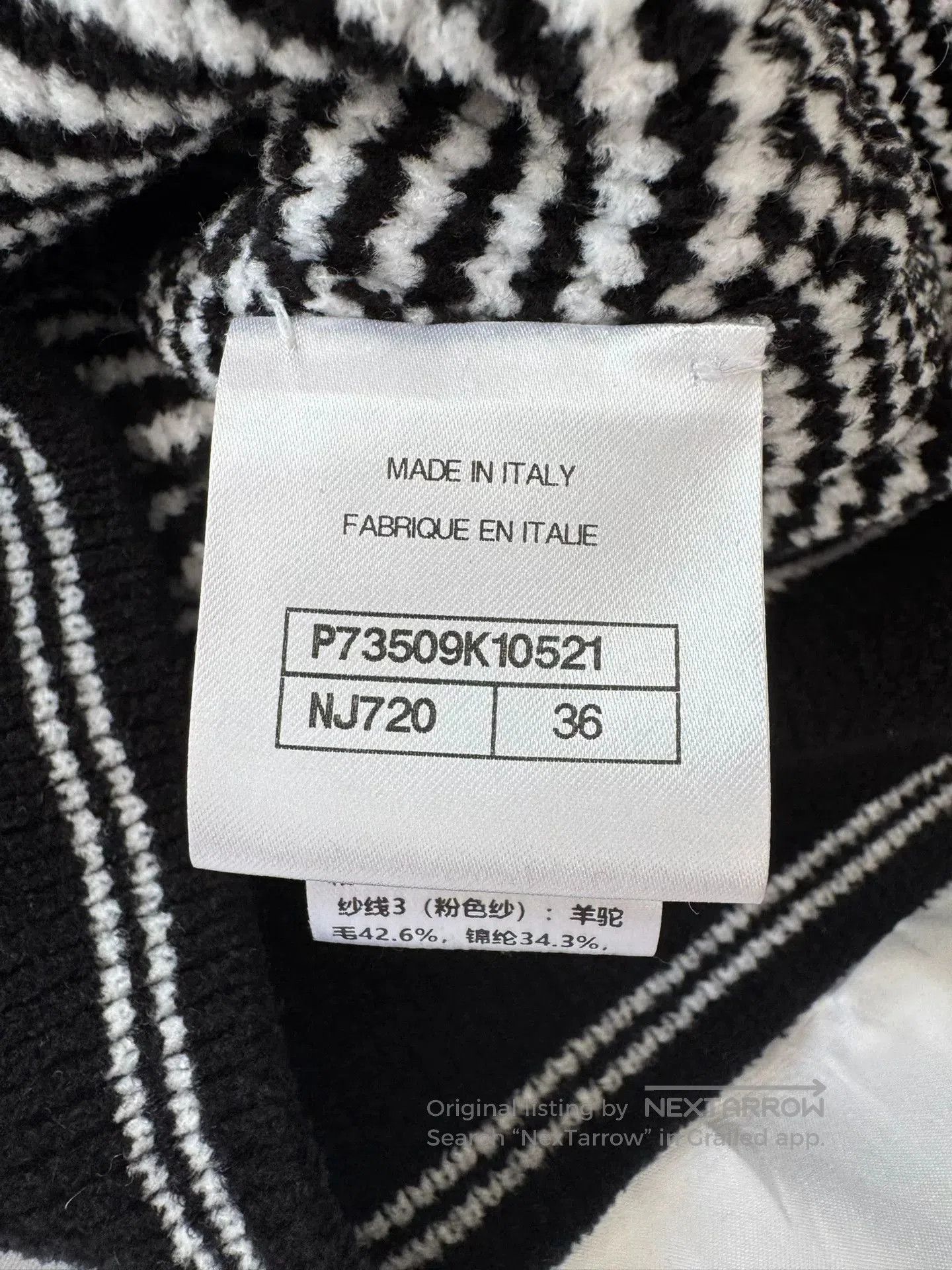 Chanel Chanel 22B Striped CC Knit Cardigan. Size US XS / EU 42 / 0 - 5 Thumbnail