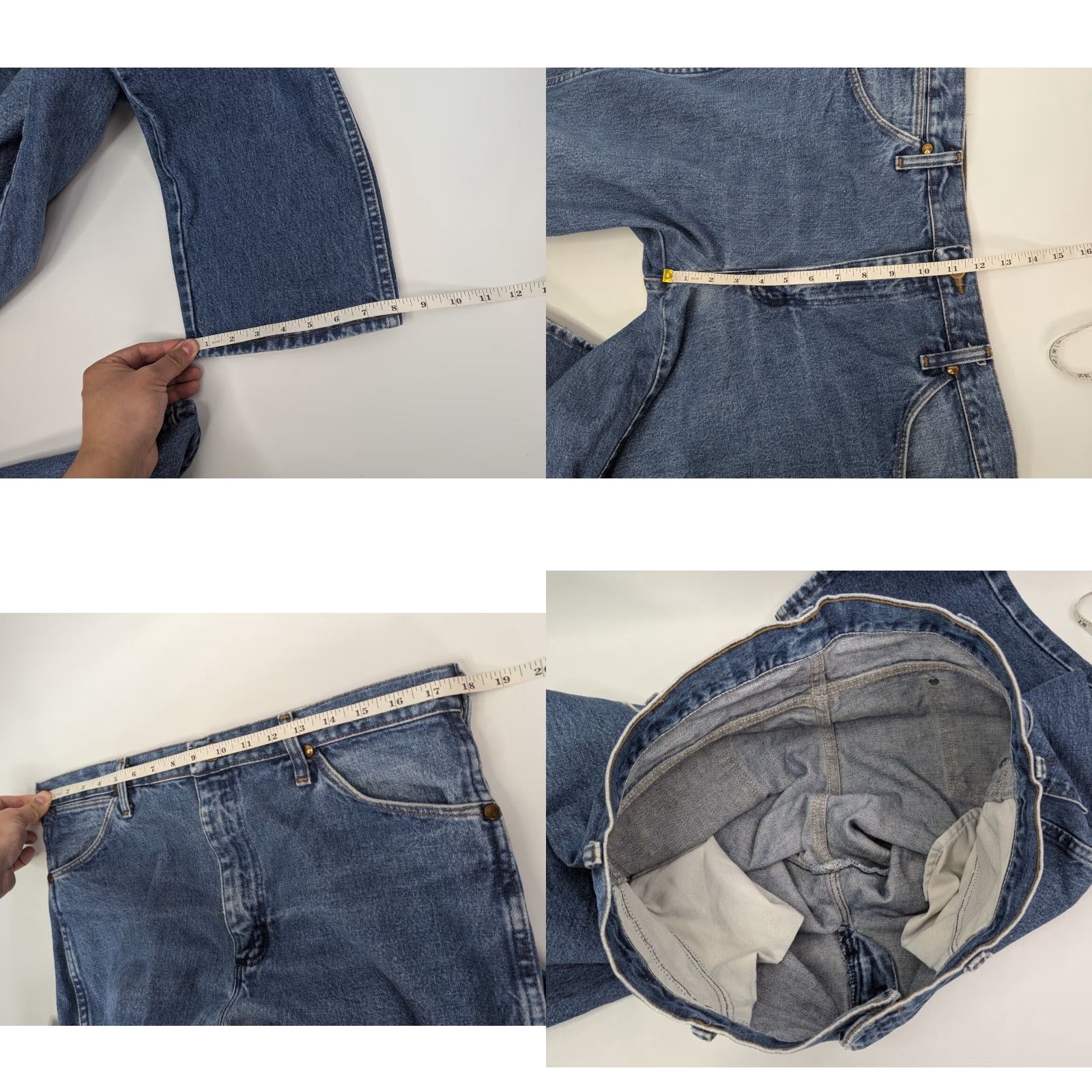 Wrangler VINTAGE Wrangler 936GBK Men's Jeans 36x30 Slim 100% Cotton Denim Blue Cowboy Western Slim Fit Size US 36 / EU 52 - 8 Thumbnail