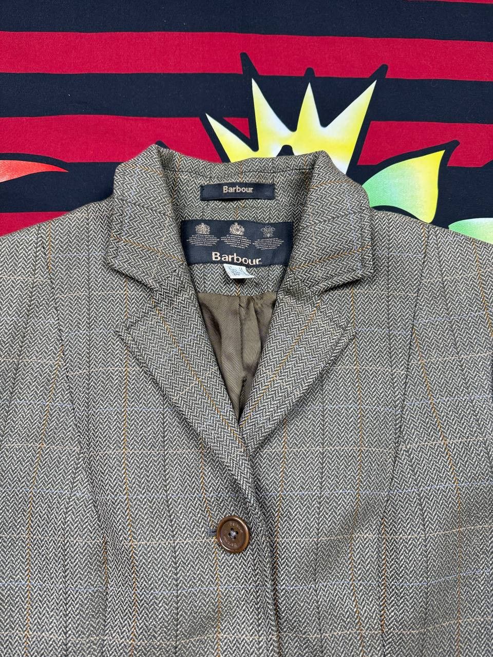 Barbour Tweed fitted womens wool jacket Size 12UK