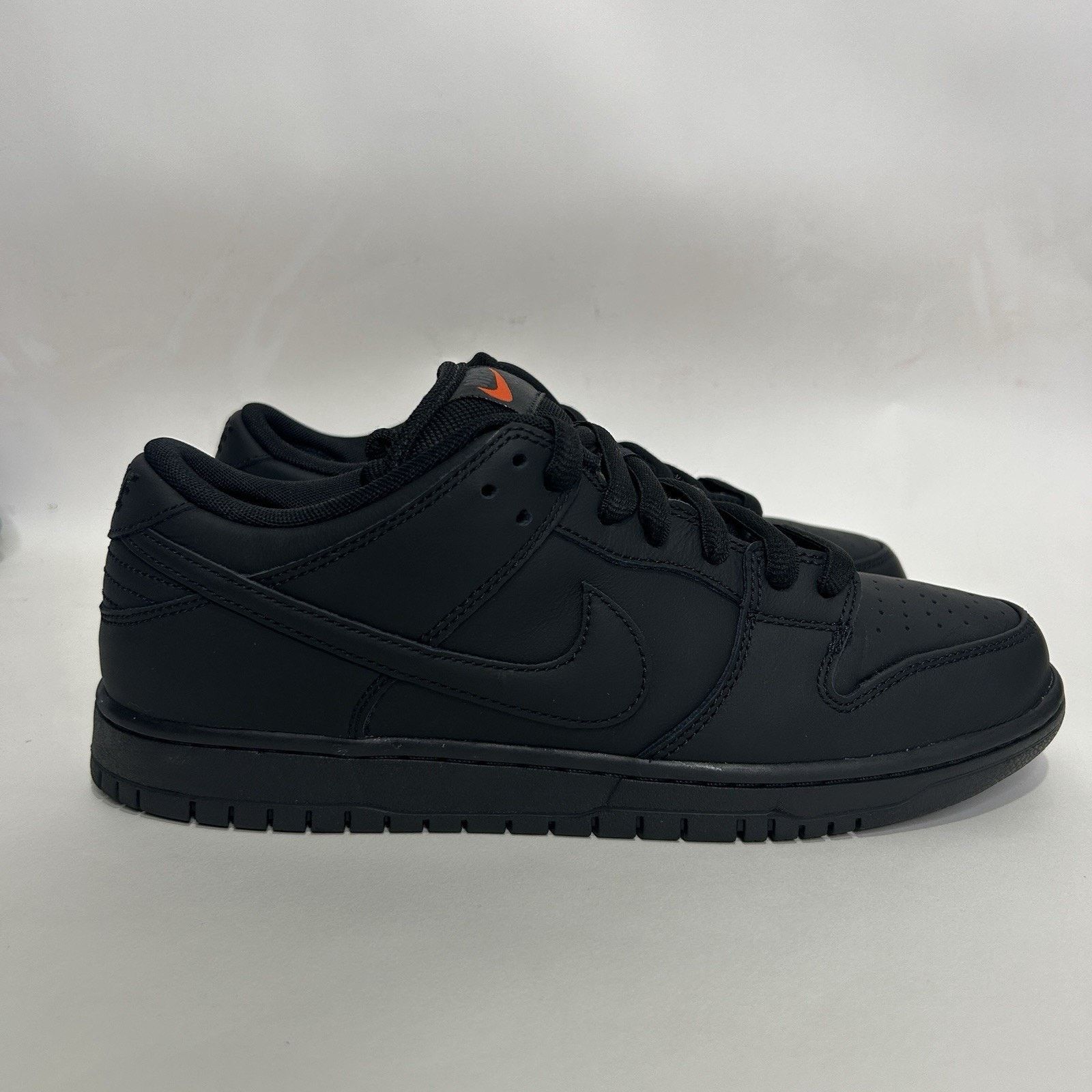 Nike Nike SB Dunk Low Pro ISO “Triple Black/Anthracite Orange” Size US 10 / EU 43 - 4 Thumbnail