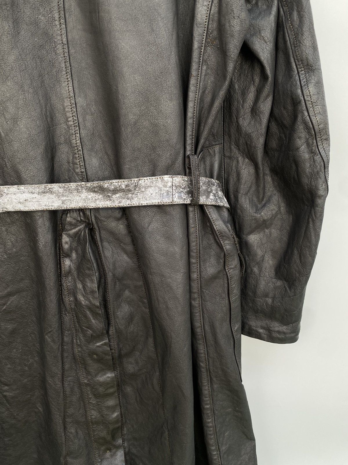 CHRISTIAN PEAU Christian Peau- Waxed Leather Trench Coat Size US M / EU 48-50 / 2 - 12 Thumbnail