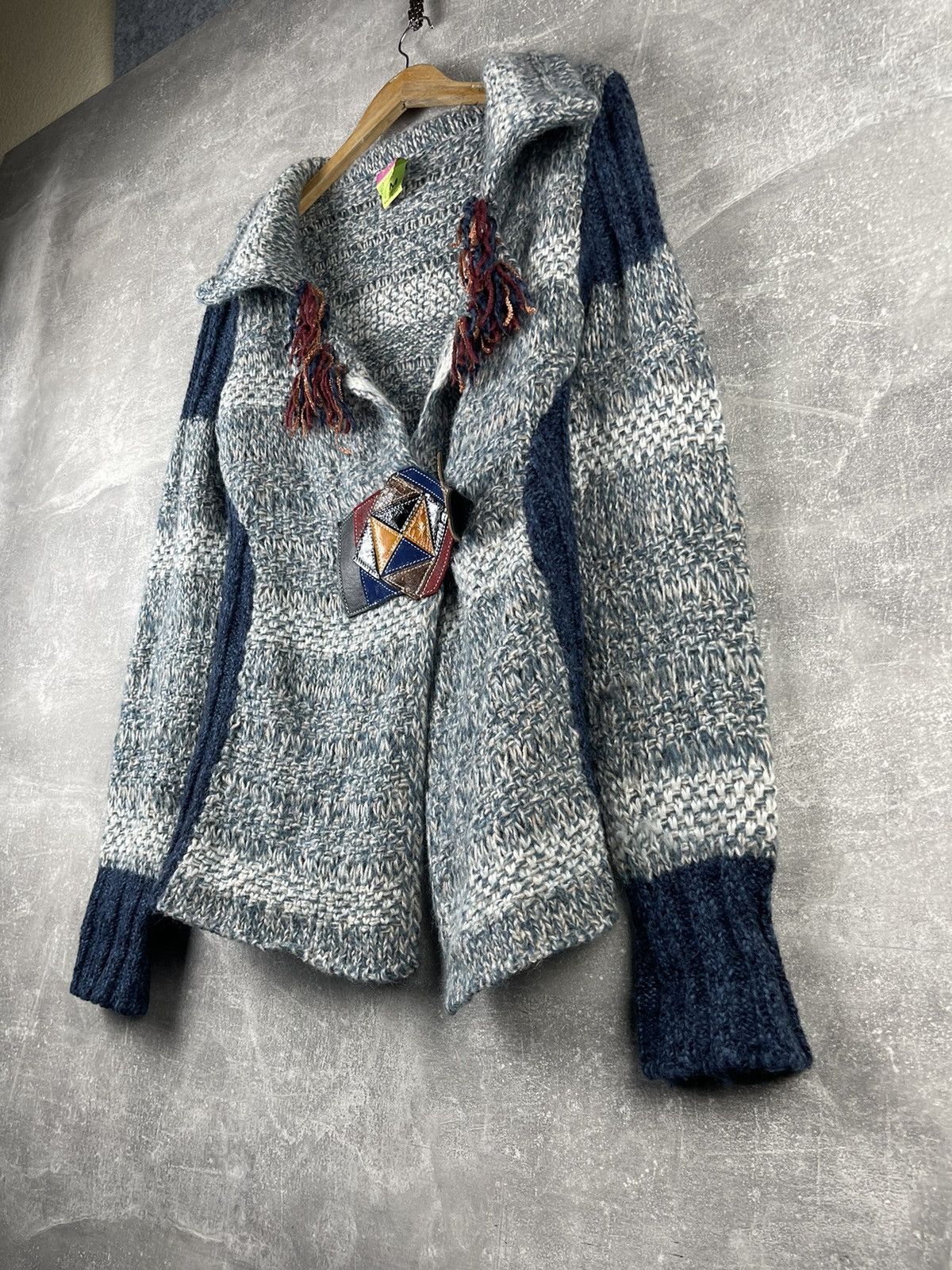 Other Save the Queen Knitted Y2K Cardigan Mohair / Wool Multicolor Size M / US 6-8 / IT 42-44 - 2 Thumbnail