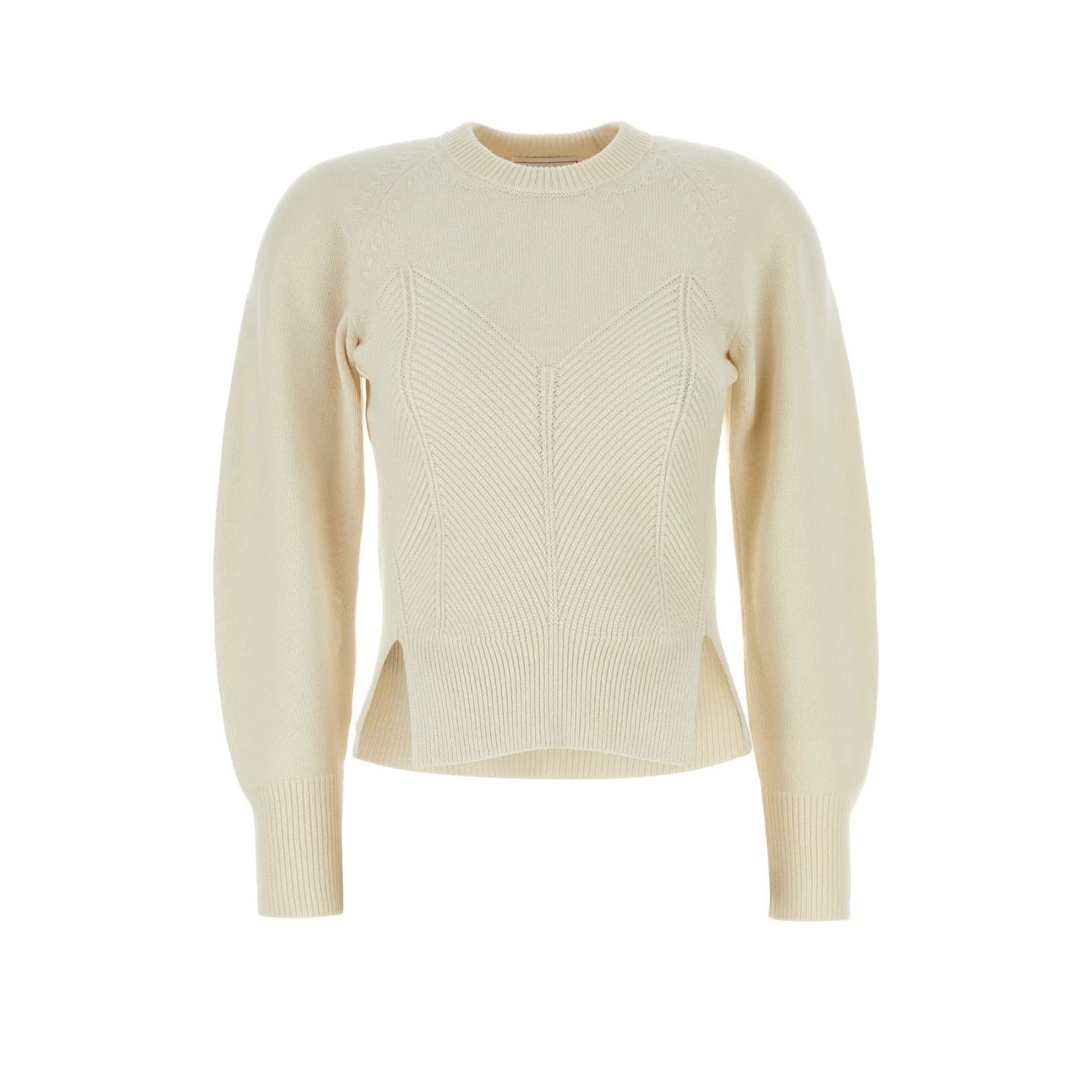 Alexander McQueen ALEXANDER MCQUEEN Ivory Wool Blend Sweater New & Authentic ( Size XS / US 0-2 / IT 36-38 - 1 Thumbnail