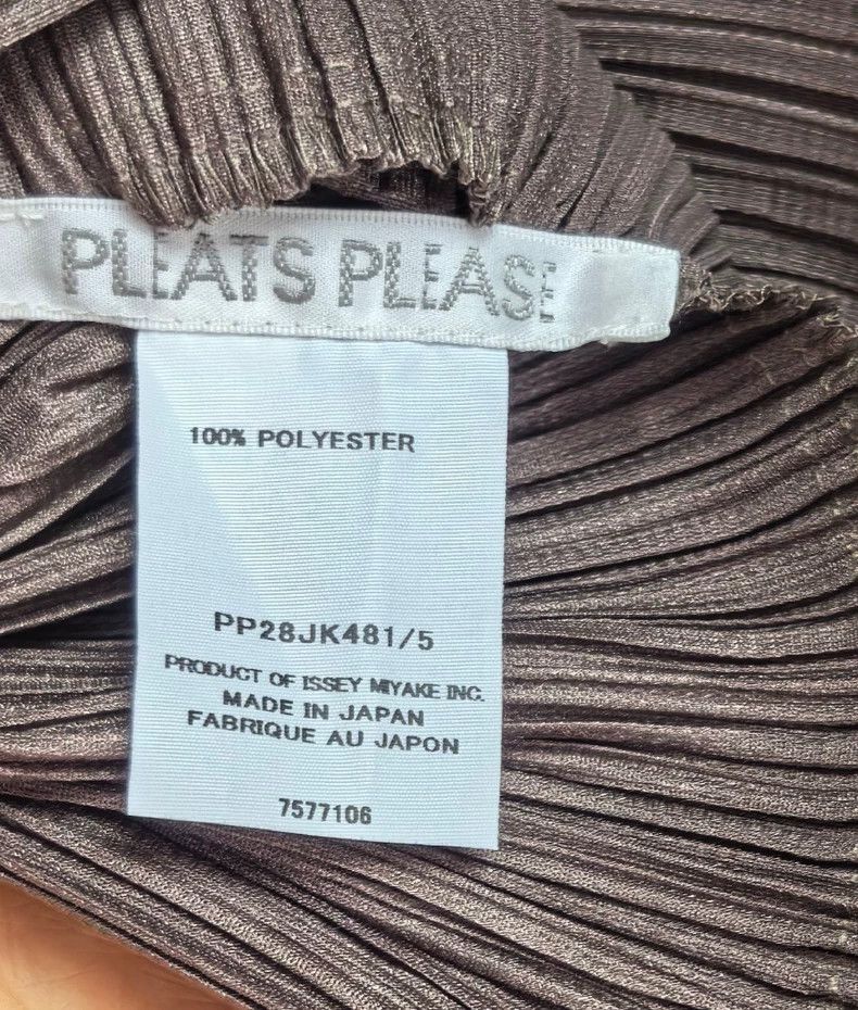 Issey Miyake Issey Miyake Brown pleated long-sleeved top Size XXL / US 16-18 / IT 52-54 - 3 Thumbnail