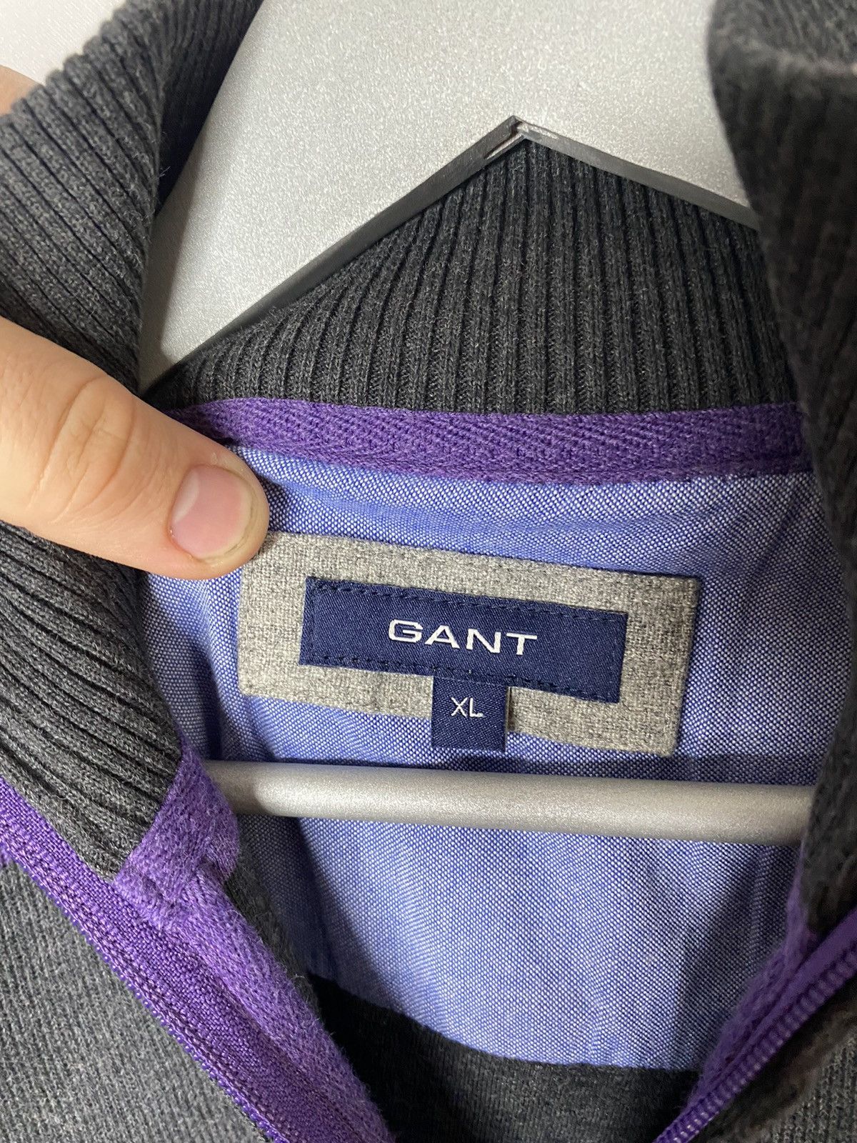 🇺🇸Vintage GANT 1/4 Sweatshirt Jumper Pullover Striped🇺🇸