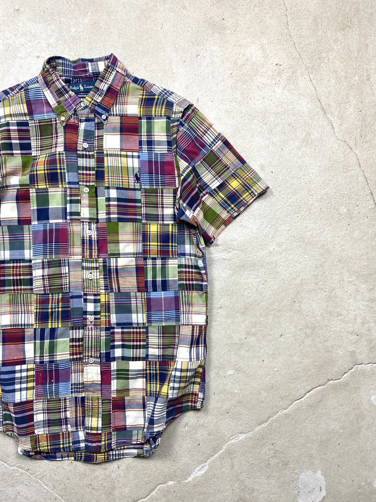 Japanese Brand Rare! Vintage 1990’s Polo Ralph Lauren Patchwork Shirt RRL Size US M / EU 48-50 / 2 - 3 Thumbnail