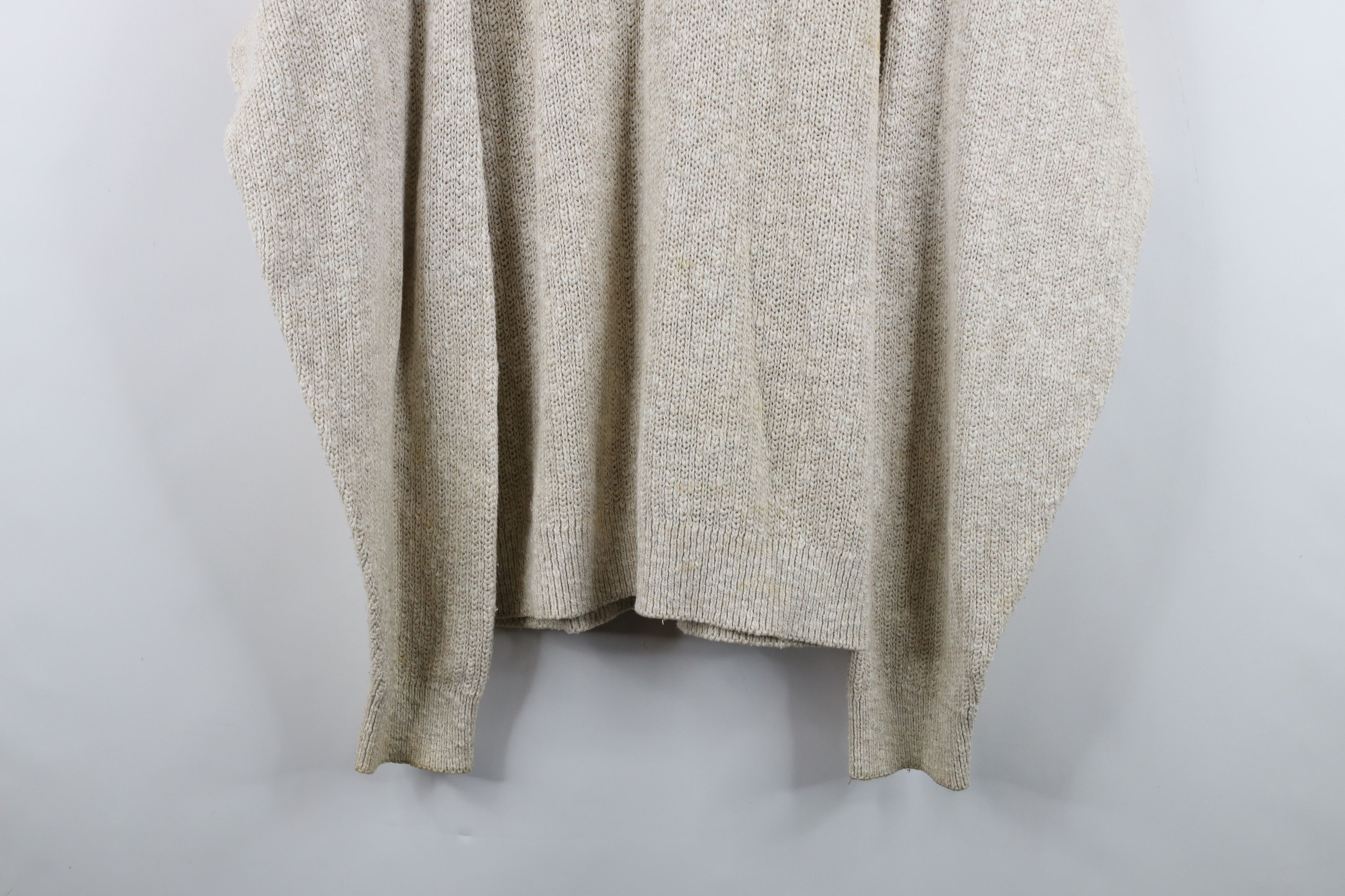 L.L. Bean Vintage 70s LL Bean Jute Blend Ribbed Knit Sweater Beige USA Size US XL / EU 56 / 4 - 3 Thumbnail